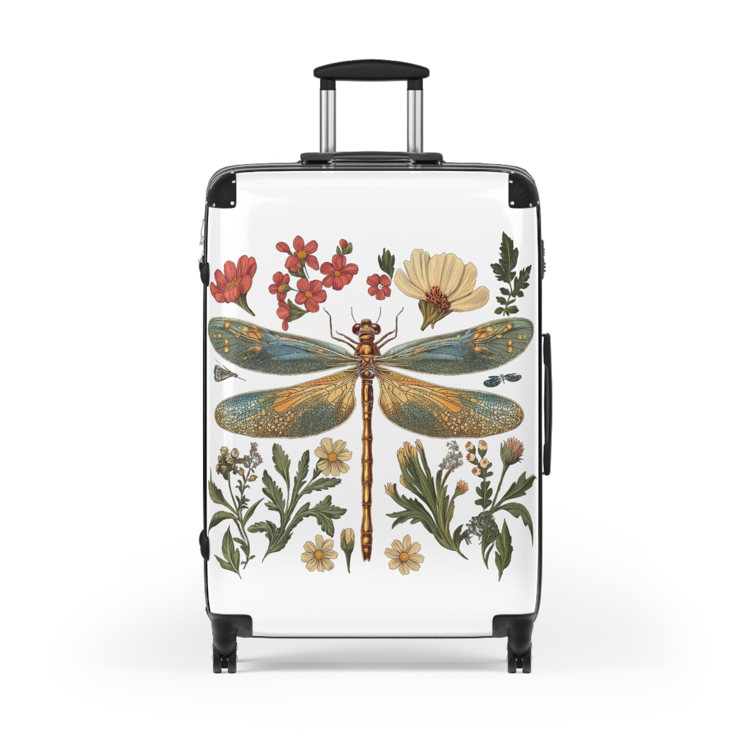 Botanical Dragonfly Suitcase - Stylish Travel Luggage for Nature Lovers