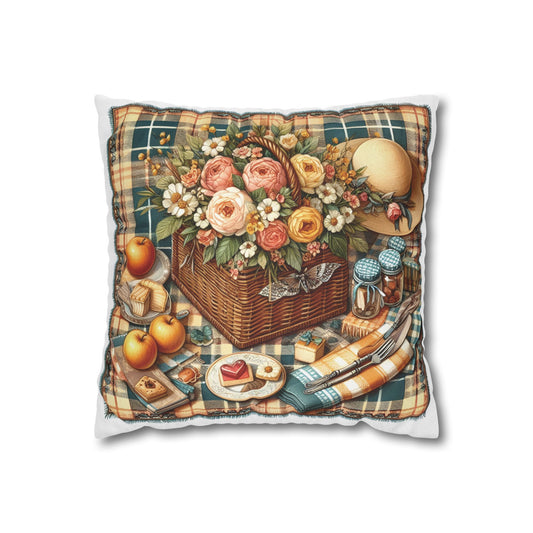 Vintage Floral Picnic Pillowcase - Cozy Home Decor for Spring & Summer