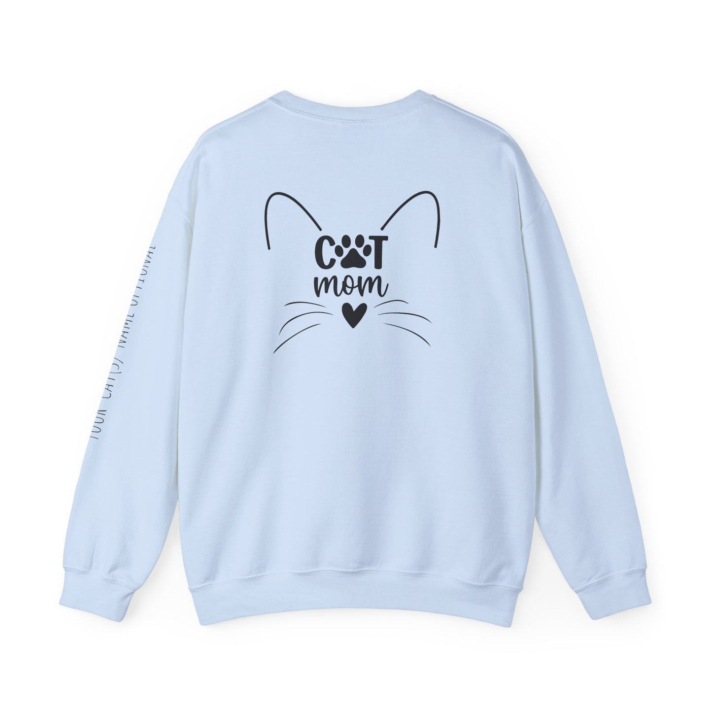 Funny Cat Mom Sweatshirt – “Hang On, Let Me Overthing This”, Personalized Cat Name Sleeve | Cozy Women’s Crewneck