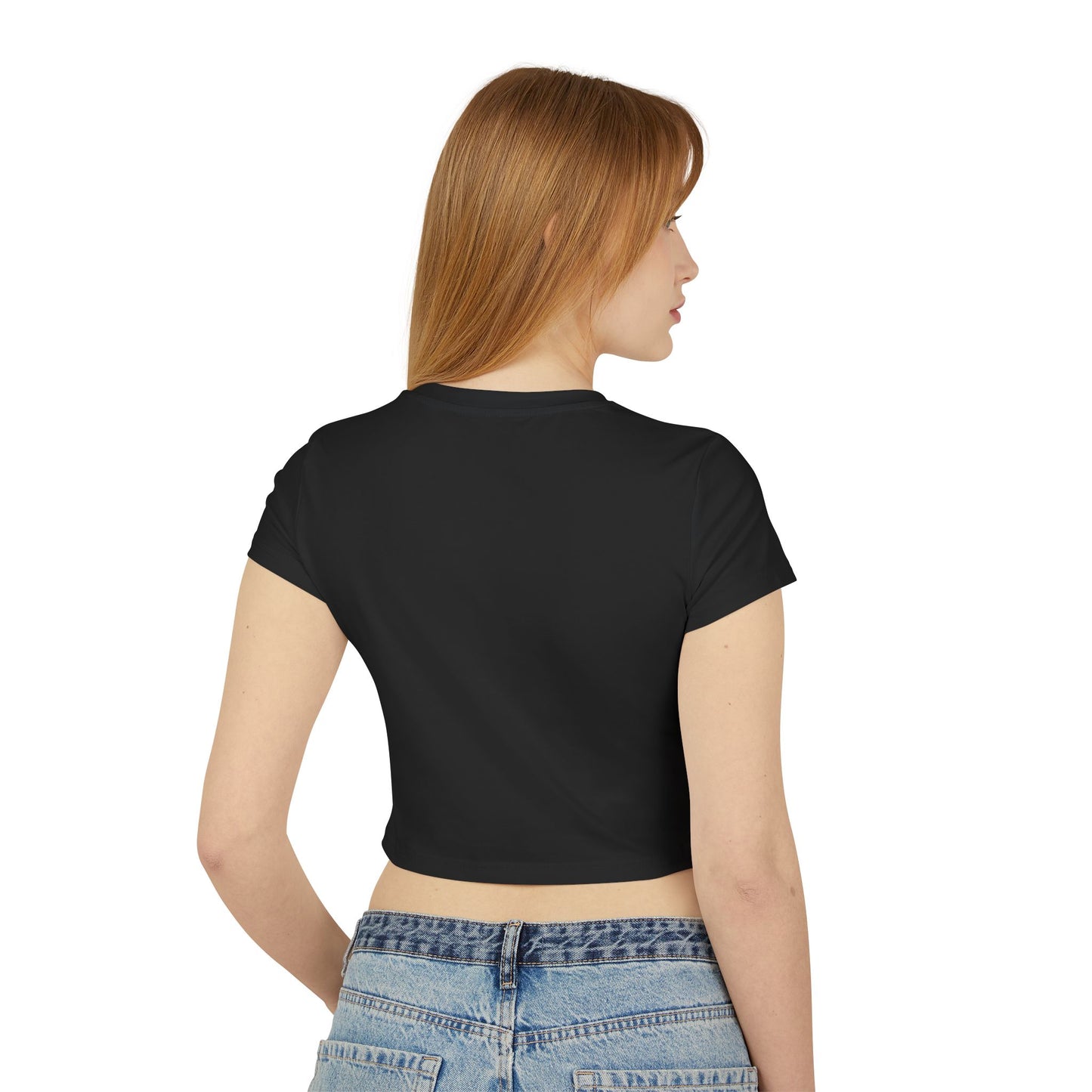 Floral Women's Baby Tee - Vintage Camellia Design