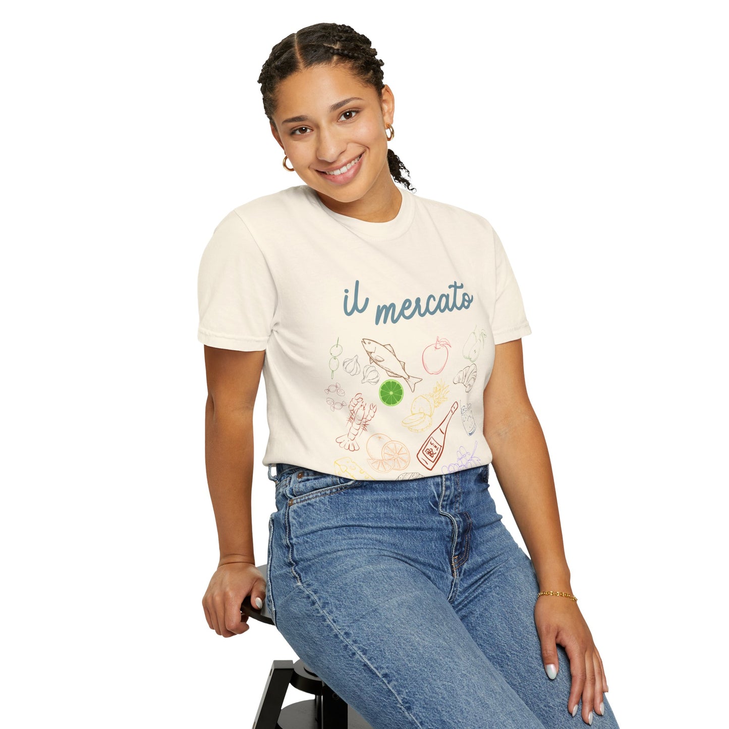 Il Mercato Garment-Dyed T-Shirt - Casual Foodie Tee