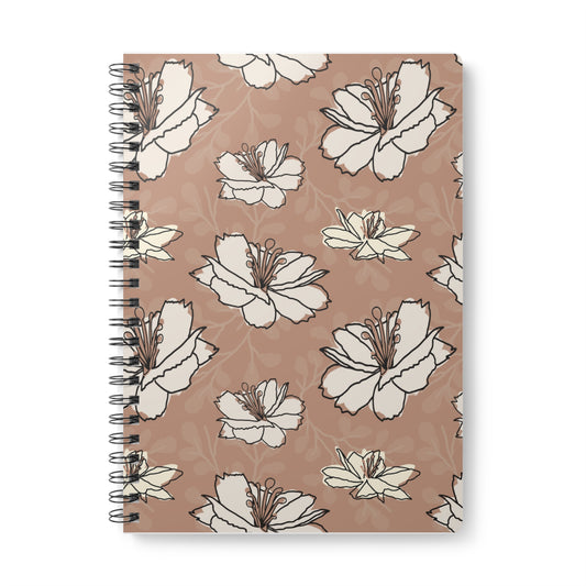 Floral Wirobound A5 Notebook - Softcover Journal for Creative Minds