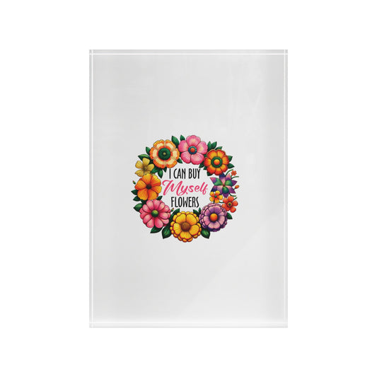 Floral Photo Block - 'I Can Buy Myself Flowers' Home Décor