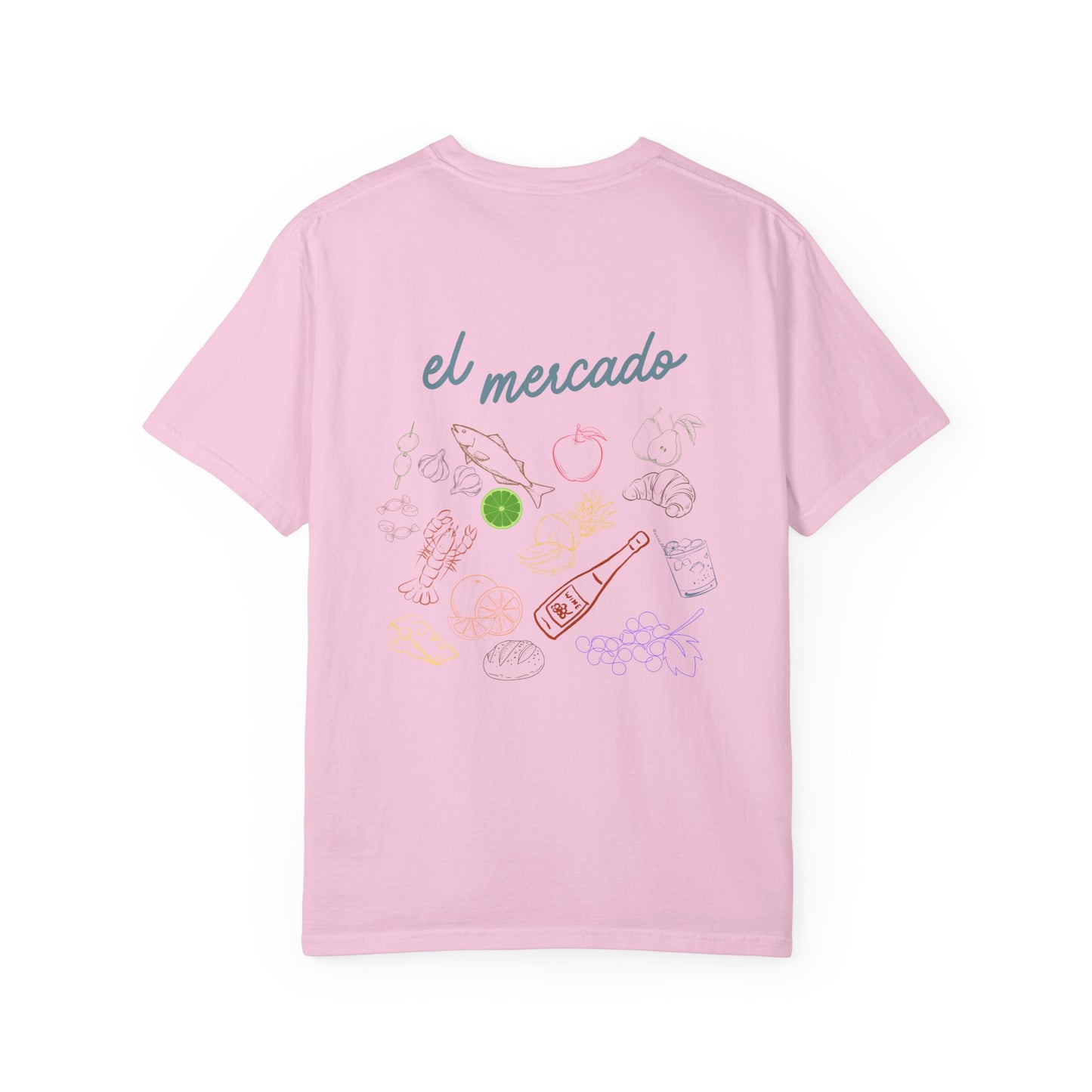 Whimsical Foodie T-Shirt - 'El Mercado' Graphic Design