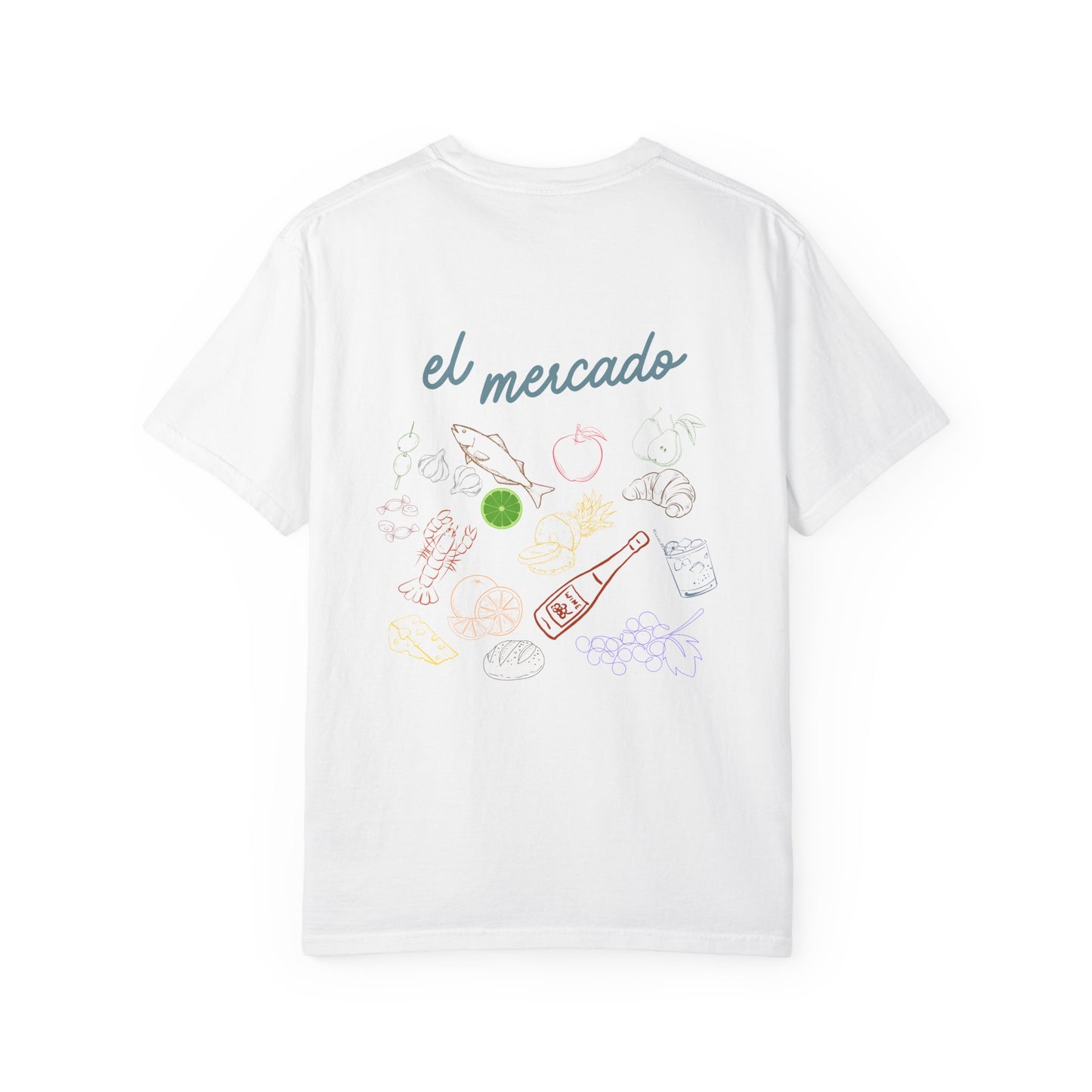 Whimsical Foodie T-Shirt - 'El Mercado' Graphic Design