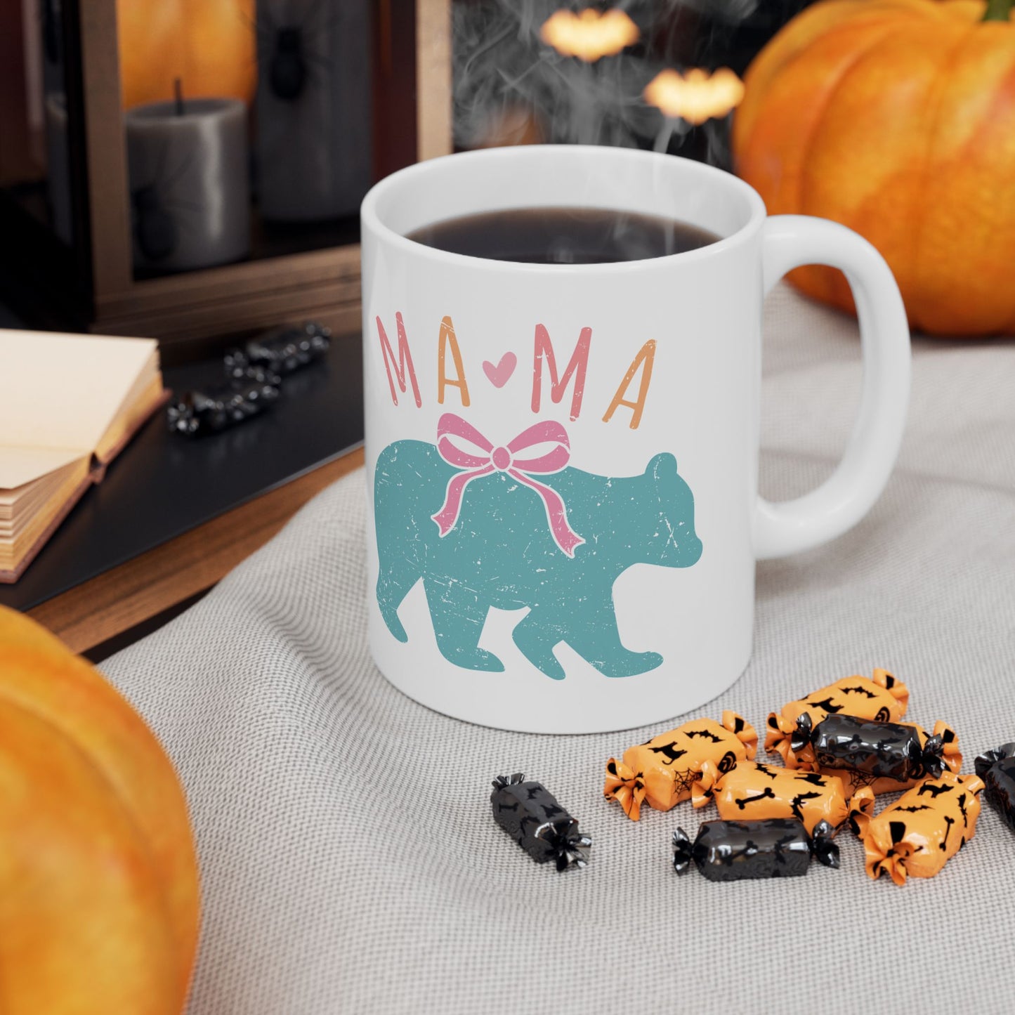 Mama Bear Ceramic Mug - Cute 11oz & 15oz Coffee Cup for Moms