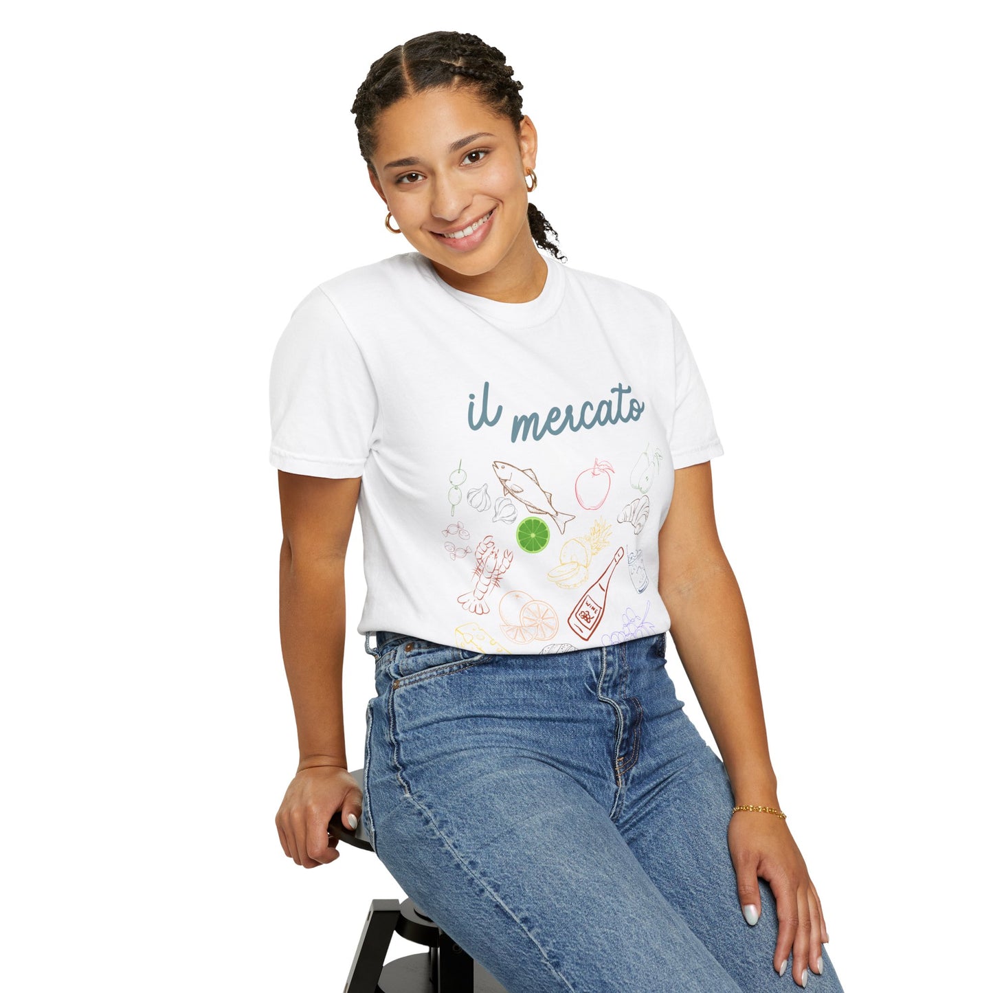 Il Mercato Garment-Dyed T-Shirt - Casual Foodie Tee