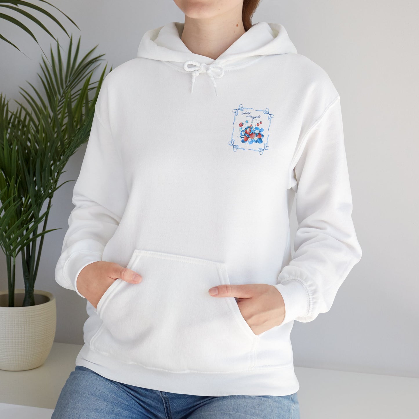 Feeling Good Floral Hoodie - Heavy Blend Sweatshirt