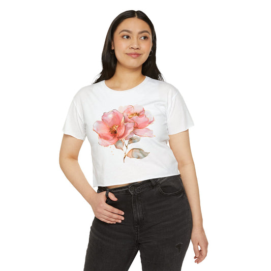 Floral Women's Festival Crop Top - Perfect for Summer Celebrations