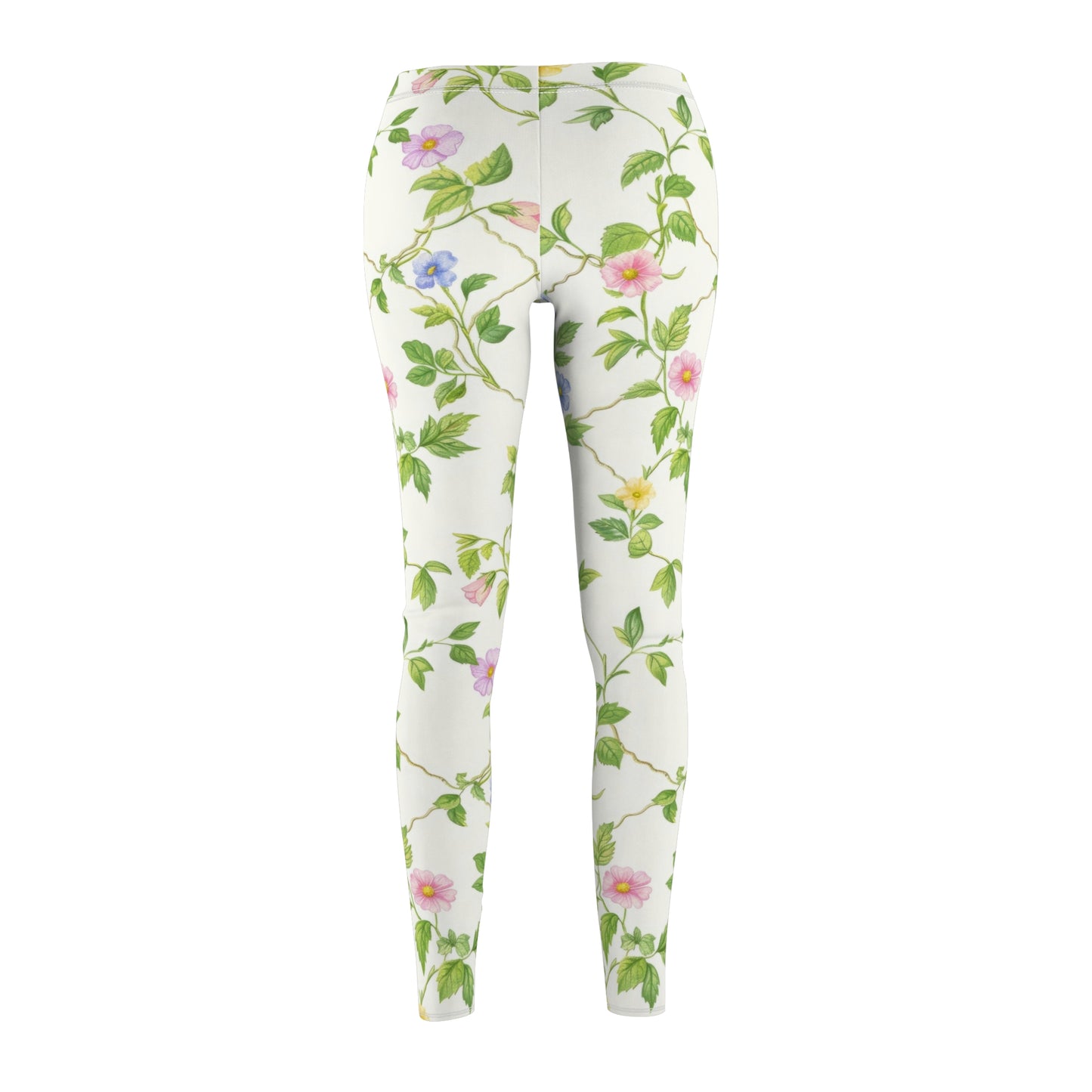 Floral Print Women's Leggings, Comfortable Casual Wear, Activewear for Every Occasion, Perfect for Spring, Gift for Fitness Lovers.