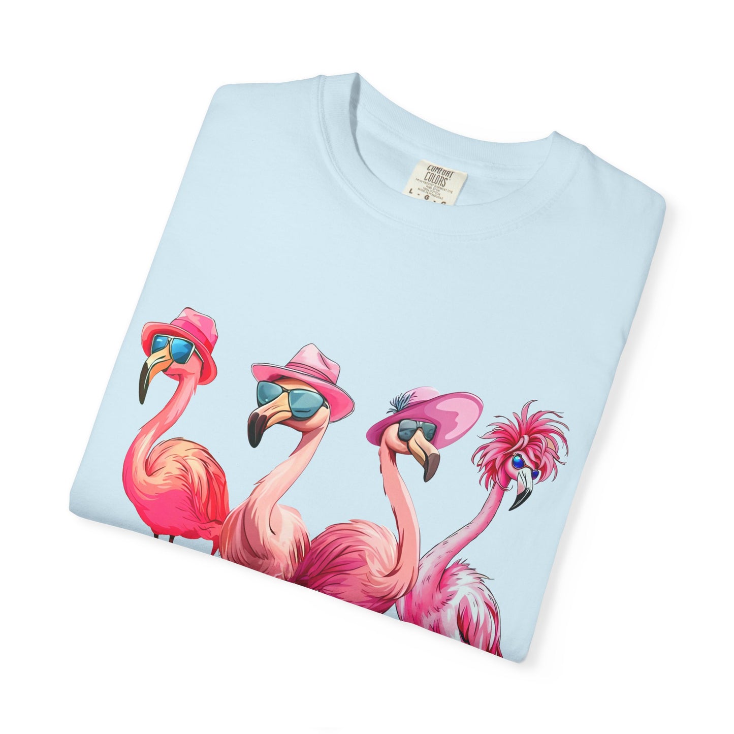 Hello Summer Flamingo T-Shirt - Garment-Dyed Tee for Beach Lovers