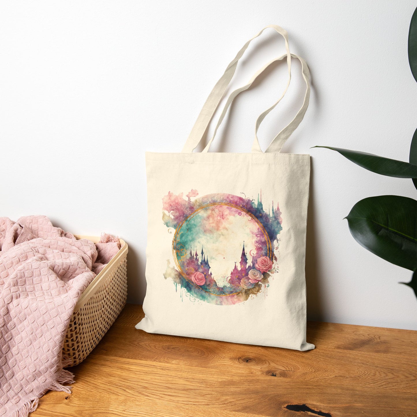 Bohemian Floral Tote Bag, Canvas Bag for Eco-Friendly Shopping, Gift for Her/Him, Beach Bag, Art Tote, Earth Day Essentials