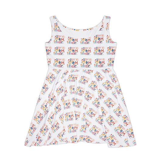 Colorful Mom Skater Dress, Fun Summer Dress, Casual Outfit for Women, Gift for Moms, Birthday Dress