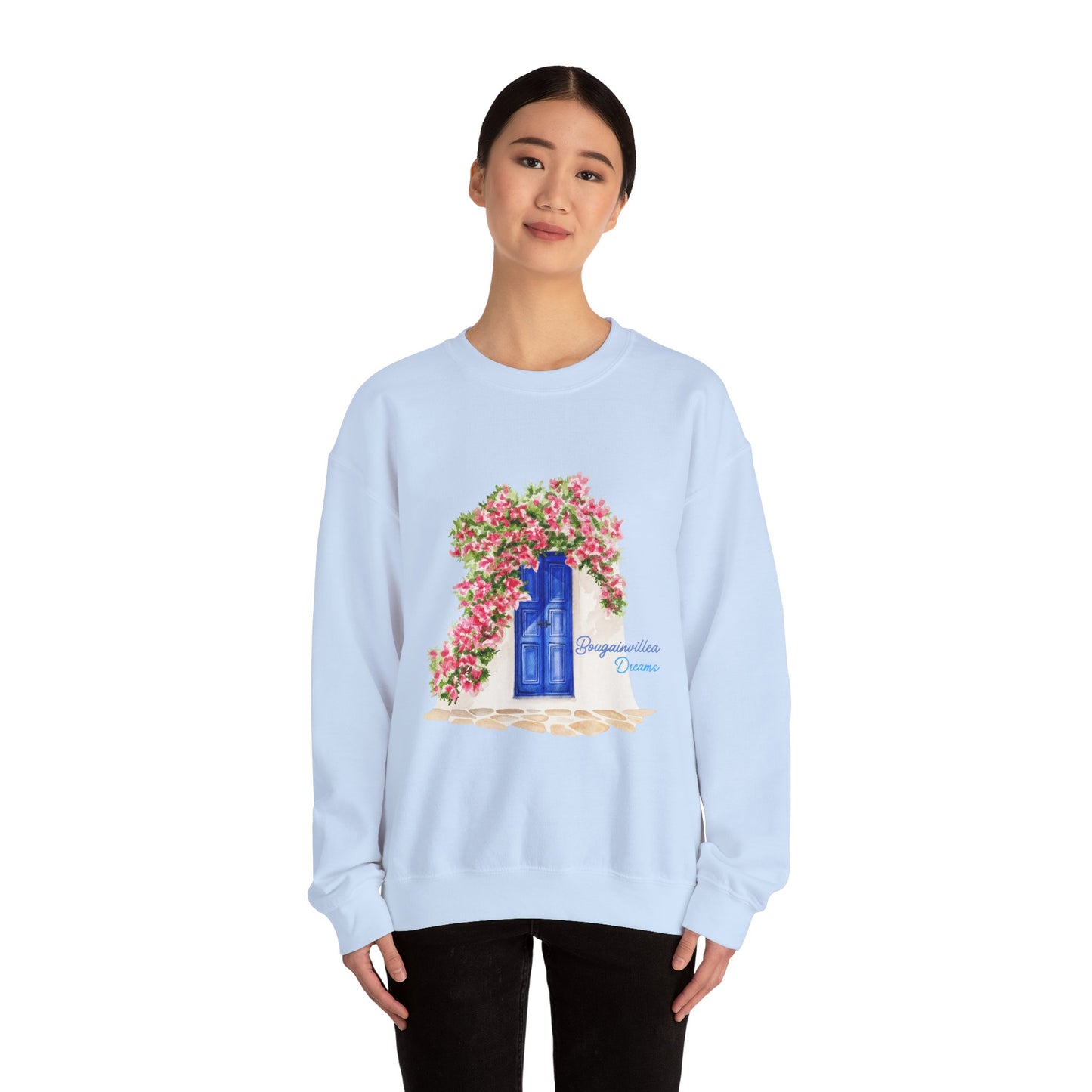 Bougainvillea Dream Sweatshirt – Cozy Girl Crewneck with Floral Design