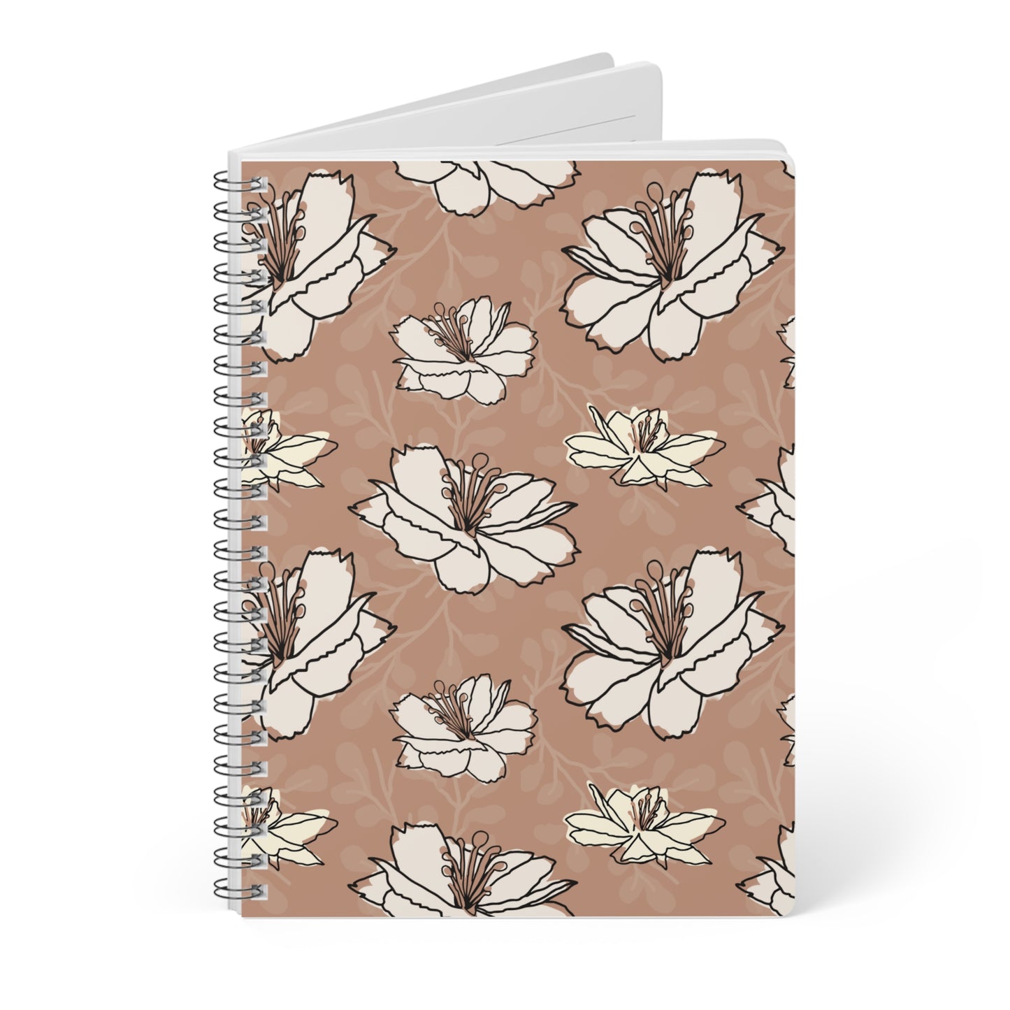 Floral Wirobound A5 Notebook - Softcover Journal for Creative Minds