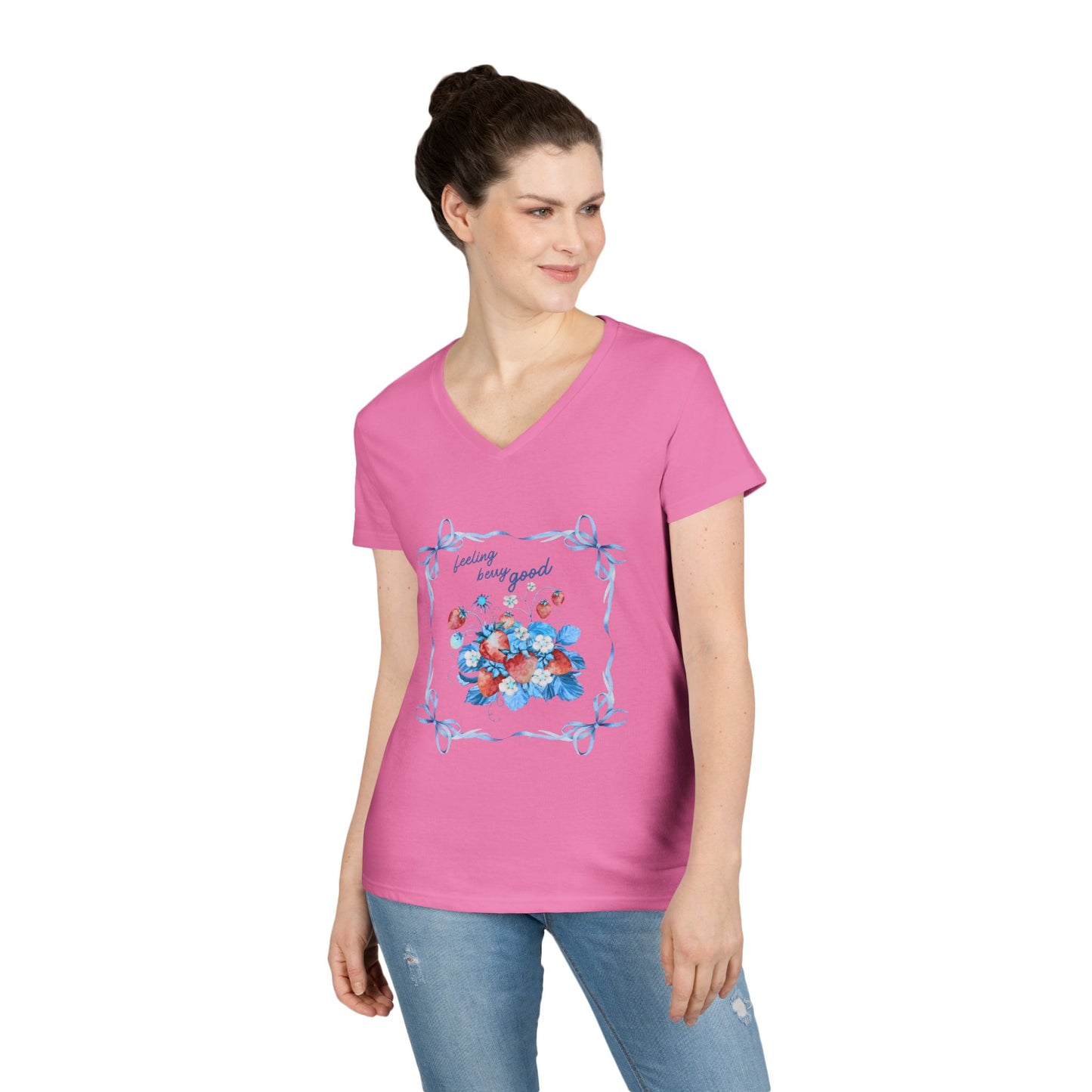 Loving Body Good V-Neck T-Shirt for Confident Women
