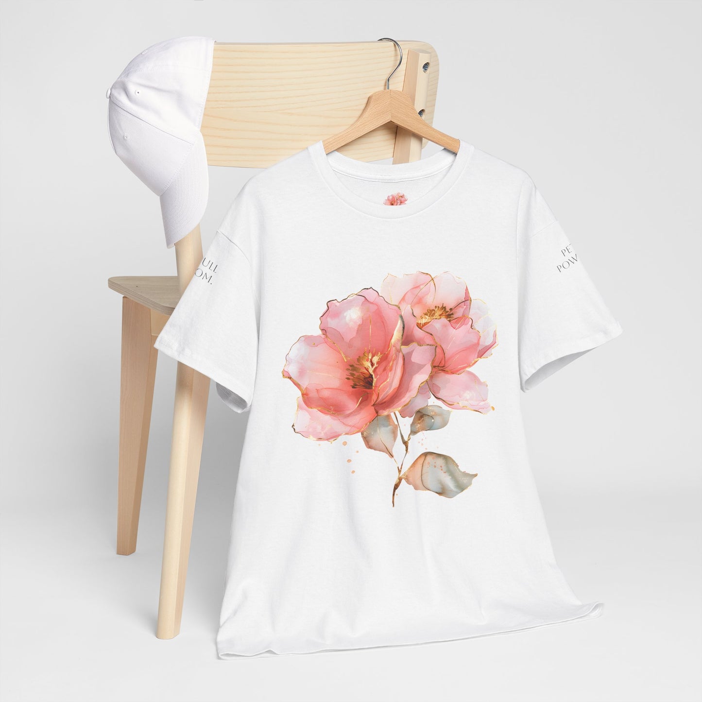 Floral Unisex Heavy Cotton Tee | Cute Casual Shirt for Spring, Nature Lover Gift, Summer Outfit, Everyday Wear, Eco-Friendly Cotton Tee