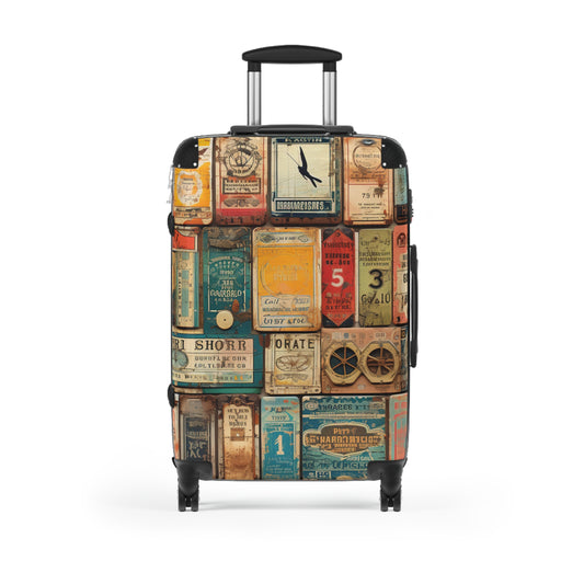 Vintage Travel Suitcase - Perfect for Adventure Lovers, Gift for Travelers, Bohemian Luggage, Unique Design, Retro Style