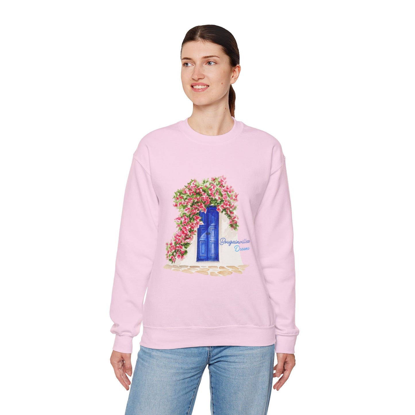 Bougainvillea Dream Sweatshirt – Cozy Girl Crewneck with Floral Design
