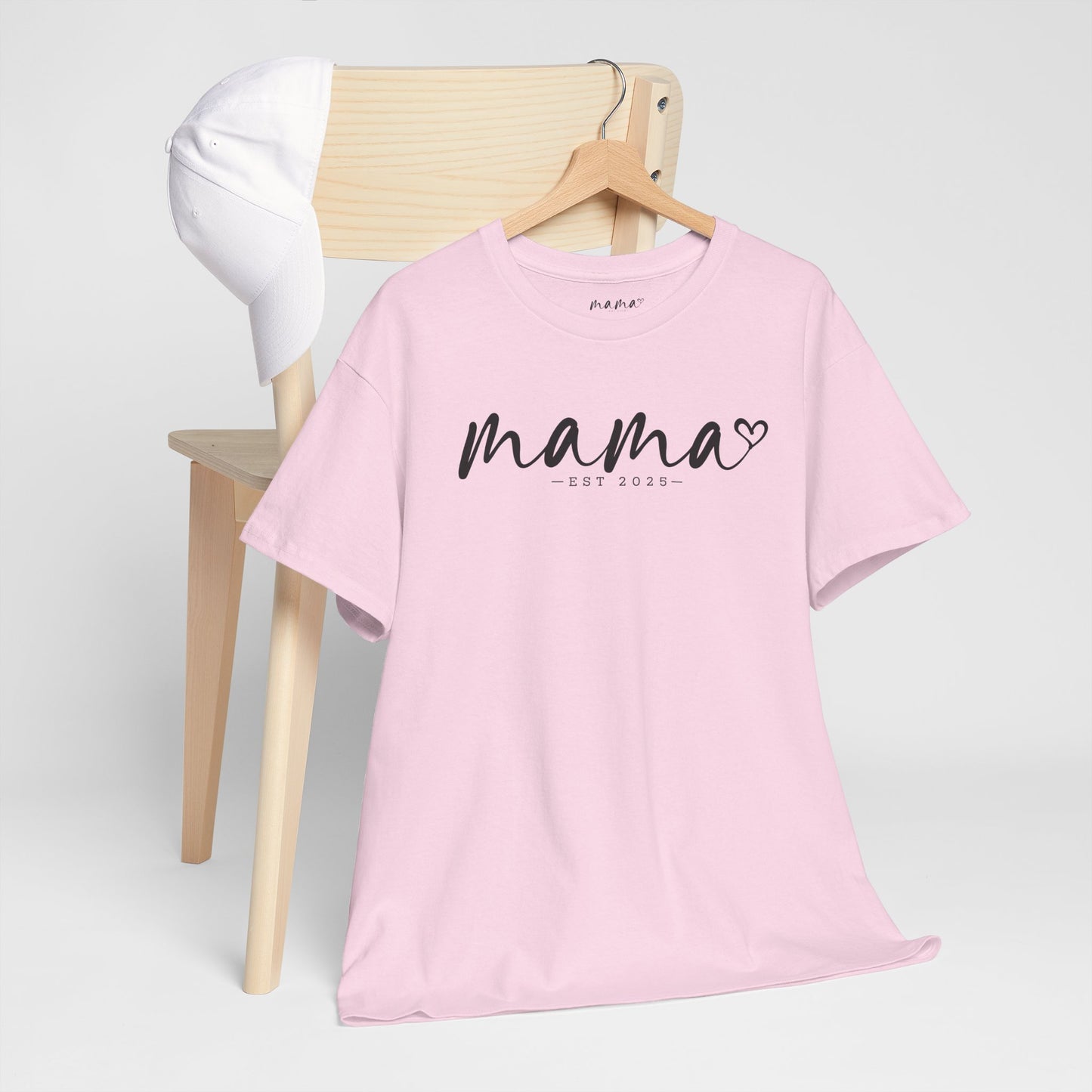 Mama Love Heavy Cotton Tee - Perfect Gift for Moms, Heartfelt Design, Established 2023 / Customisable