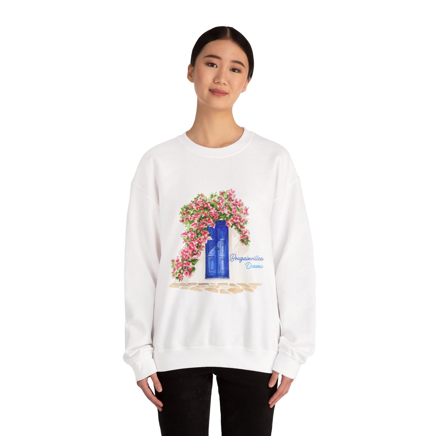 Bougainvillea Dream Sweatshirt – Cozy Girl Crewneck with Floral Design
