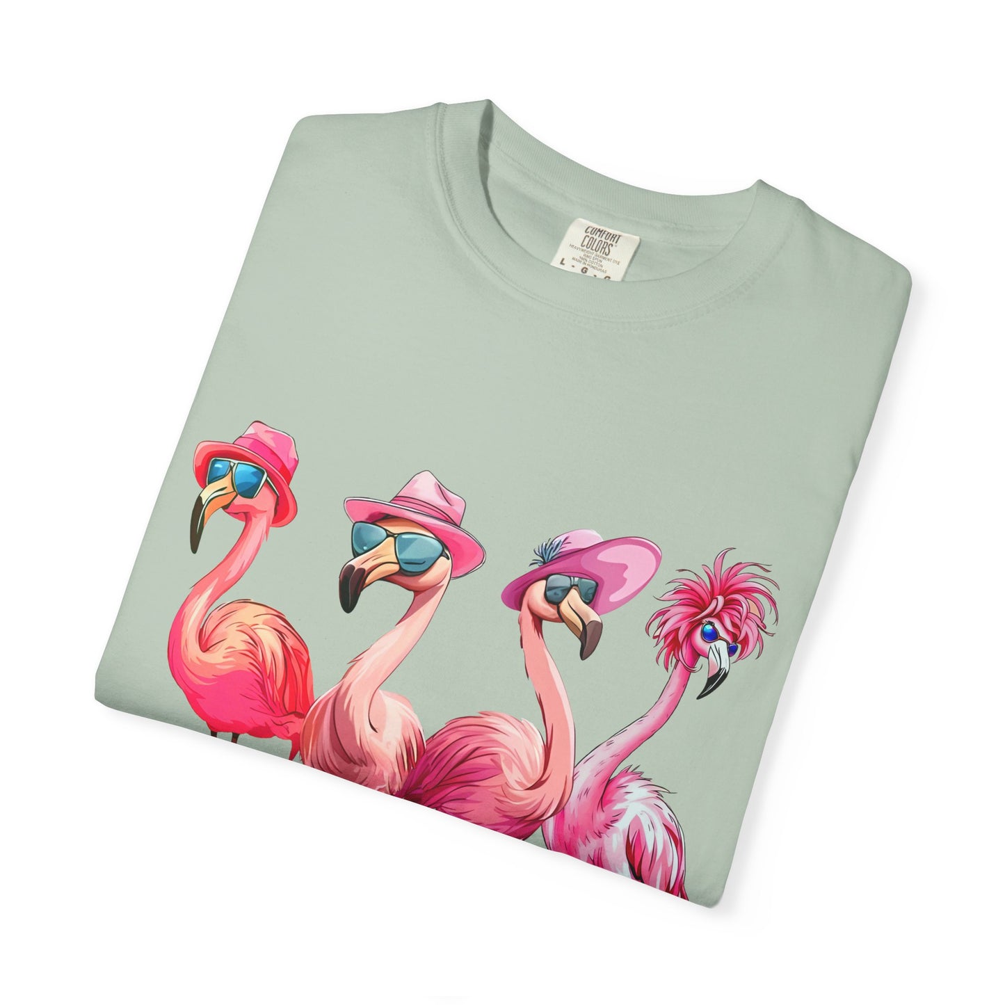 Hello Summer Flamingo T-Shirt - Garment-Dyed Tee for Beach Lovers