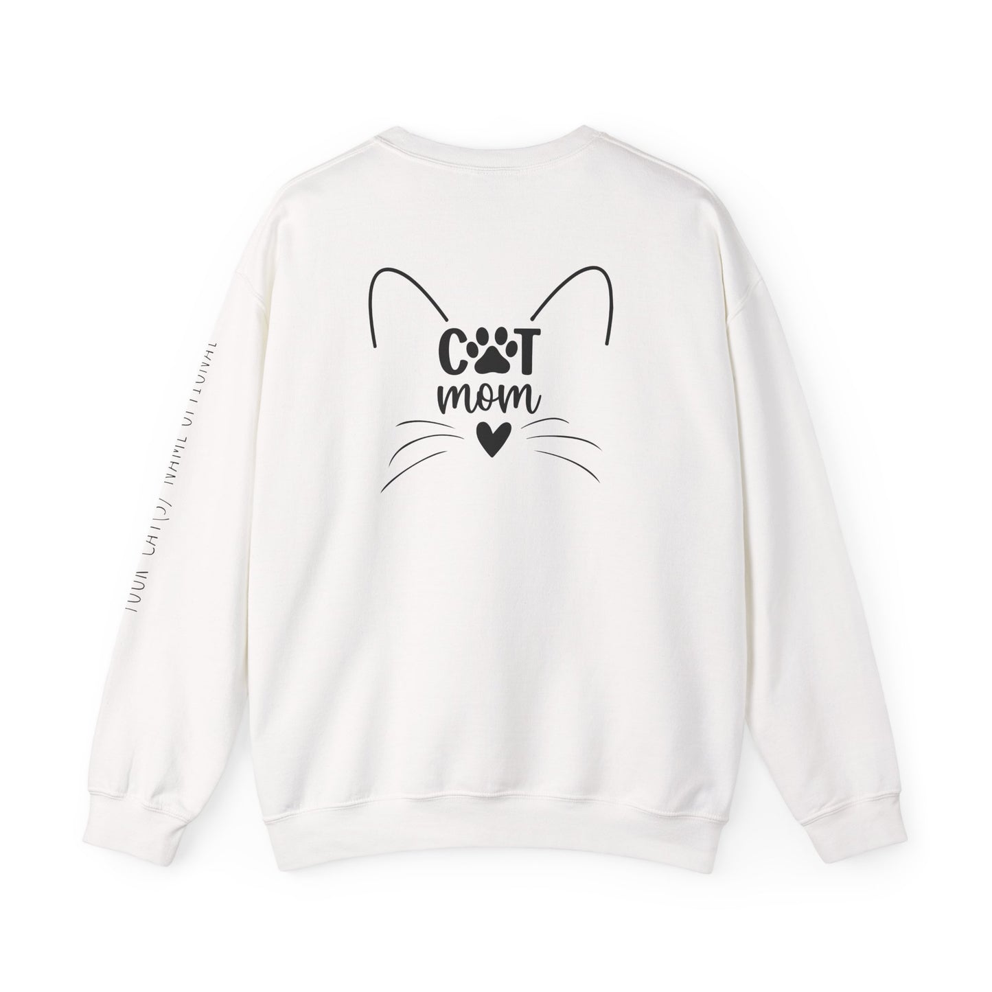 Funny Cat Mom Sweatshirt – “Hang On, Let Me Overthing This”, Personalized Cat Name Sleeve | Cozy Women’s Crewneck