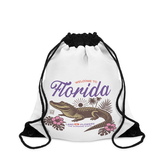 Florida Alligator Drawstring Bag - Welcome to Florida Design