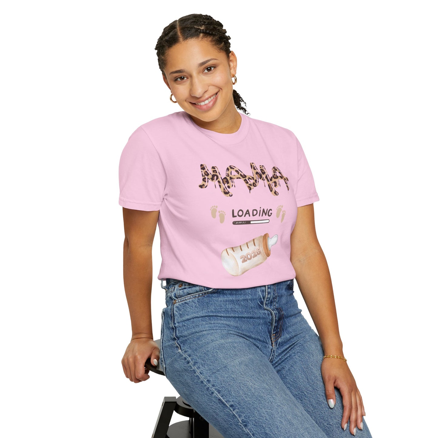 Mama Loading Garment-Dyed T-shirt | Expecting Mother Gift