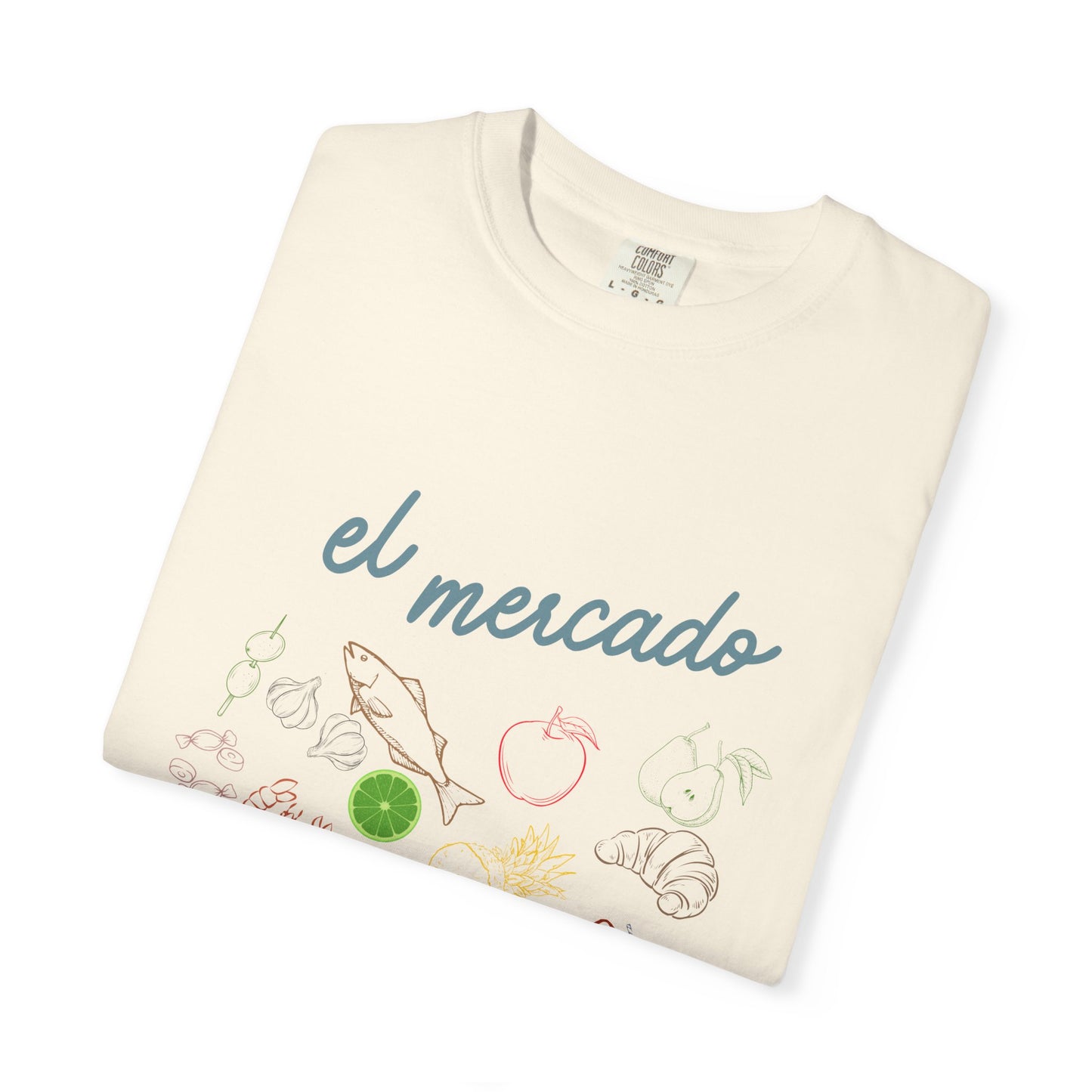 Whimsical Foodie T-Shirt - 'El Mercado' Graphic Design