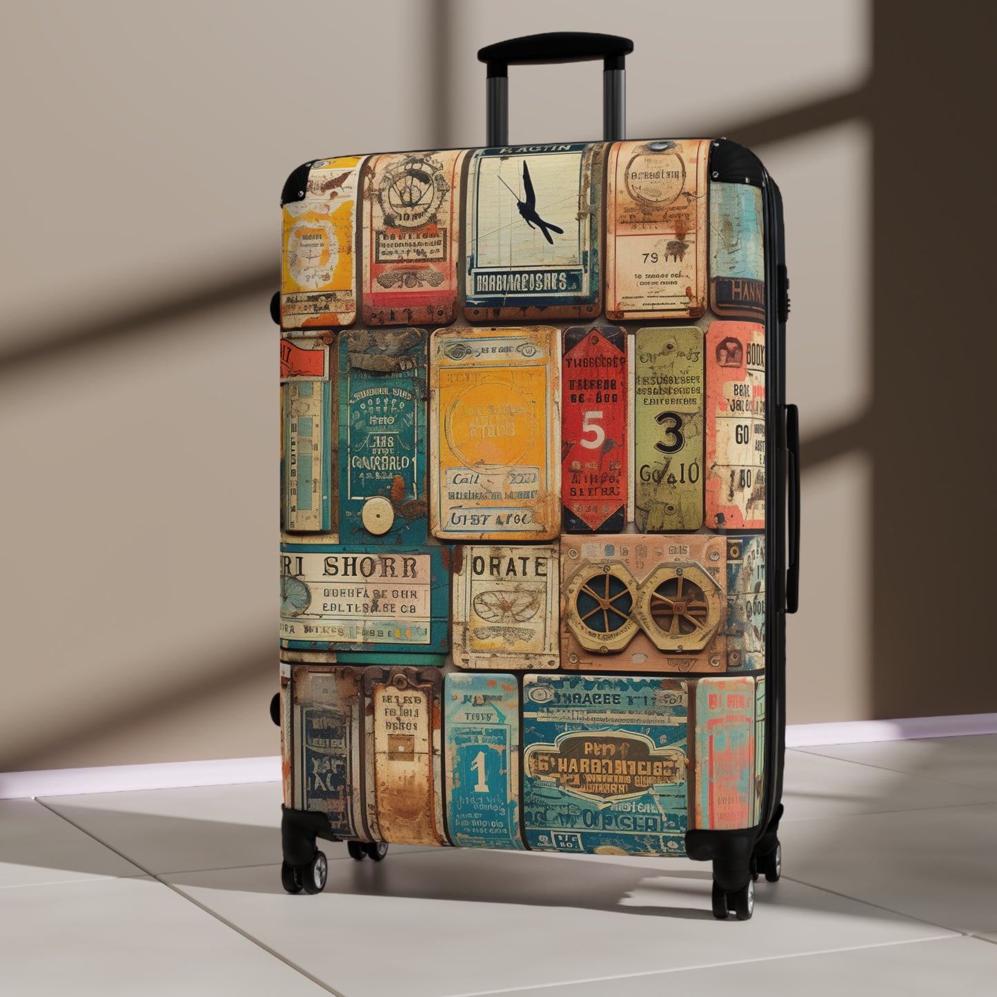 Vintage Travel Suitcase - Perfect for Adventure Lovers, Gift for Travelers, Bohemian Luggage, Unique Design, Retro Style
