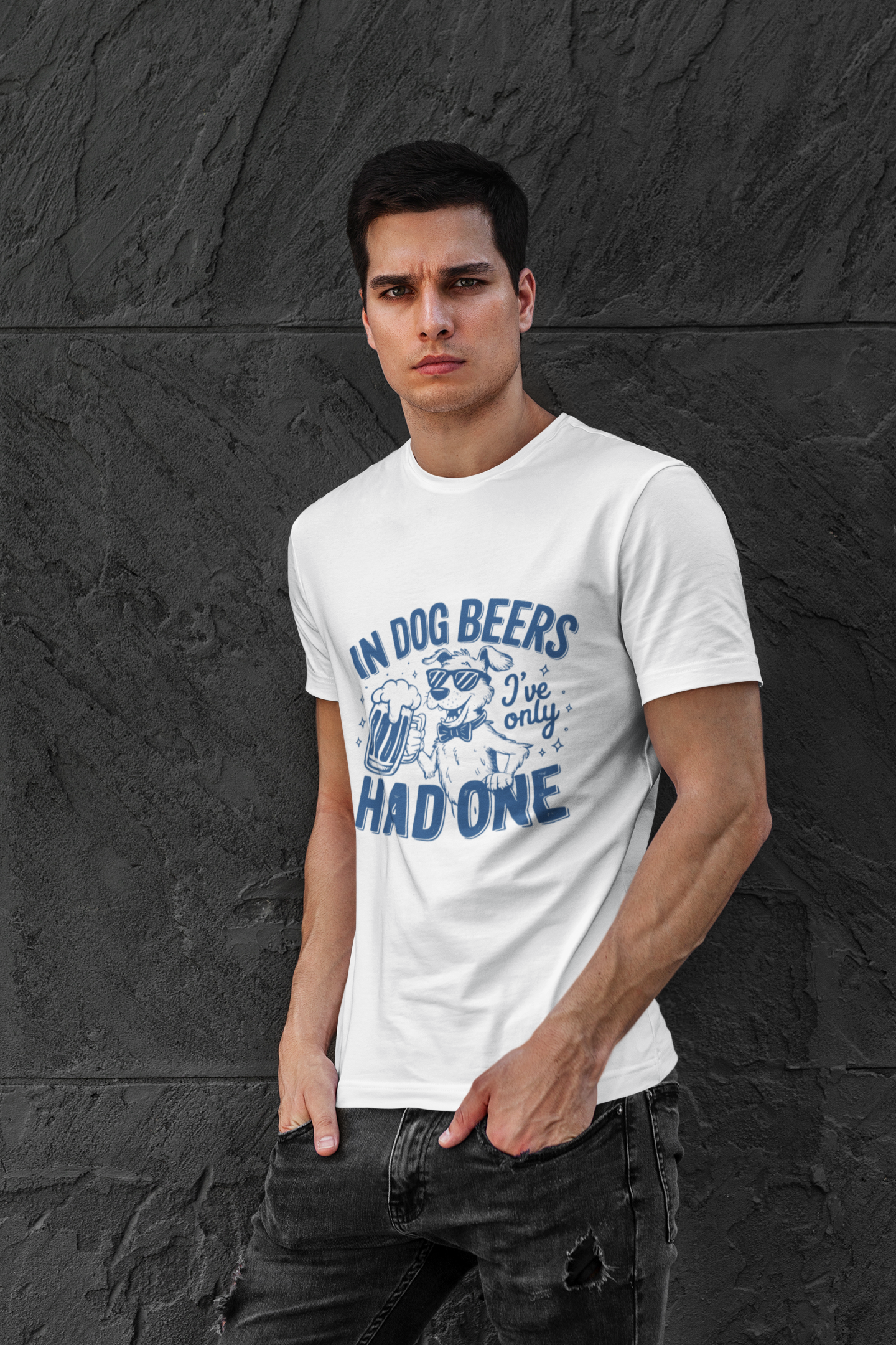Humorous Unisex Dog Beer T-Shirt - 'In Dog Beers I've Only Had One'
