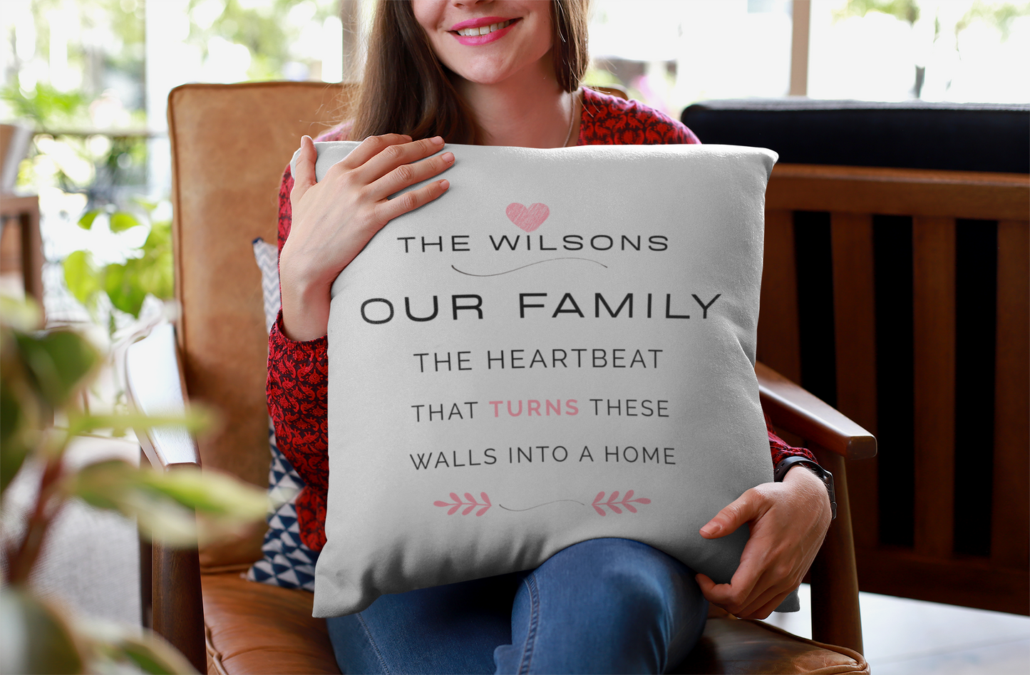 Custom Family Name Gray Throw Pillow – Personalized Home Decor with Last Name | Cozy Farmhouse Accent, Wedding Gift, Housewarming Keepsake