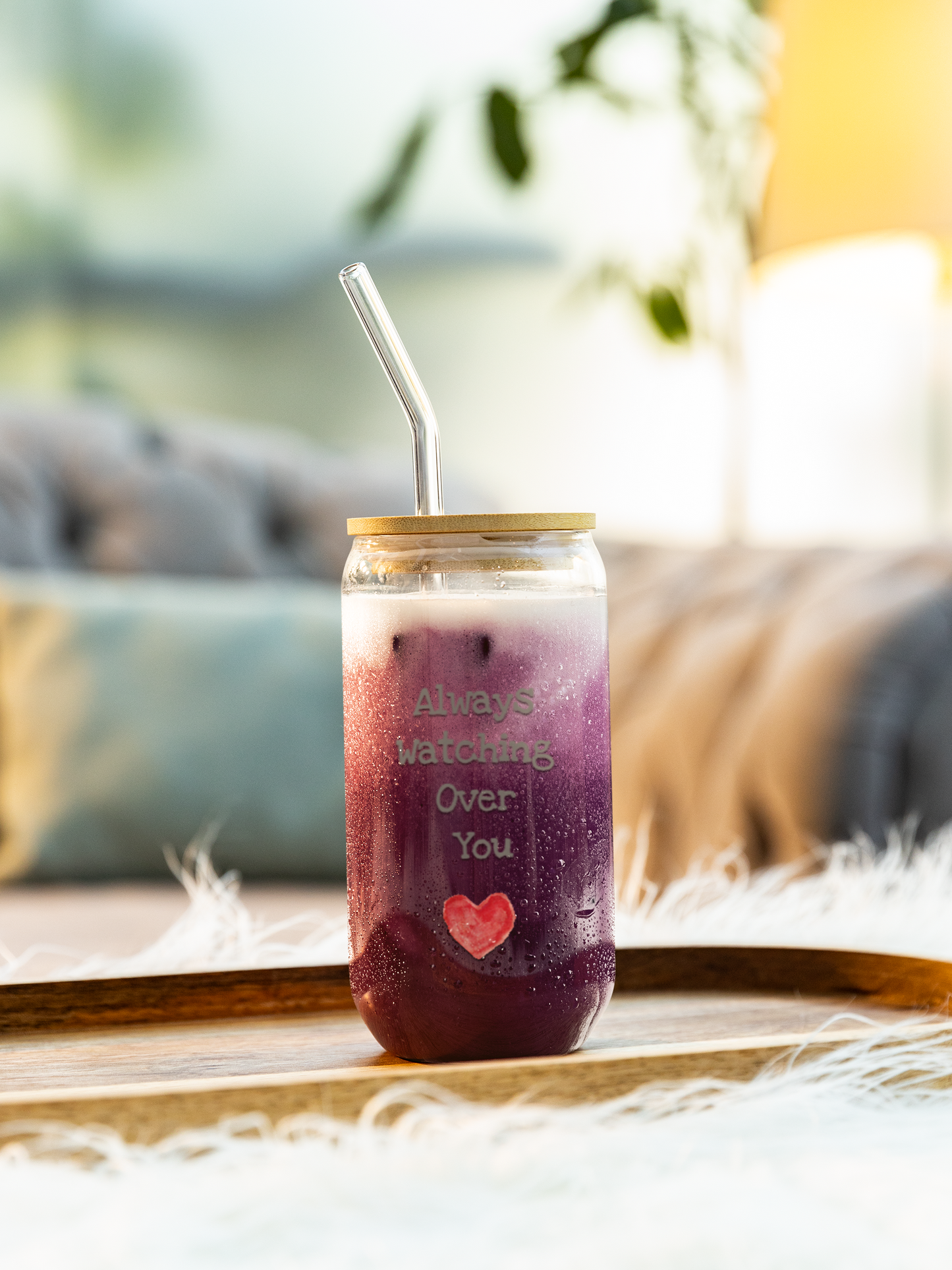 Personalized Cat Sipper Glass – Custom Quote or Names – Gift for Big Siblings, Parents, or Cat Lovers – 16oz Cute Drinkware