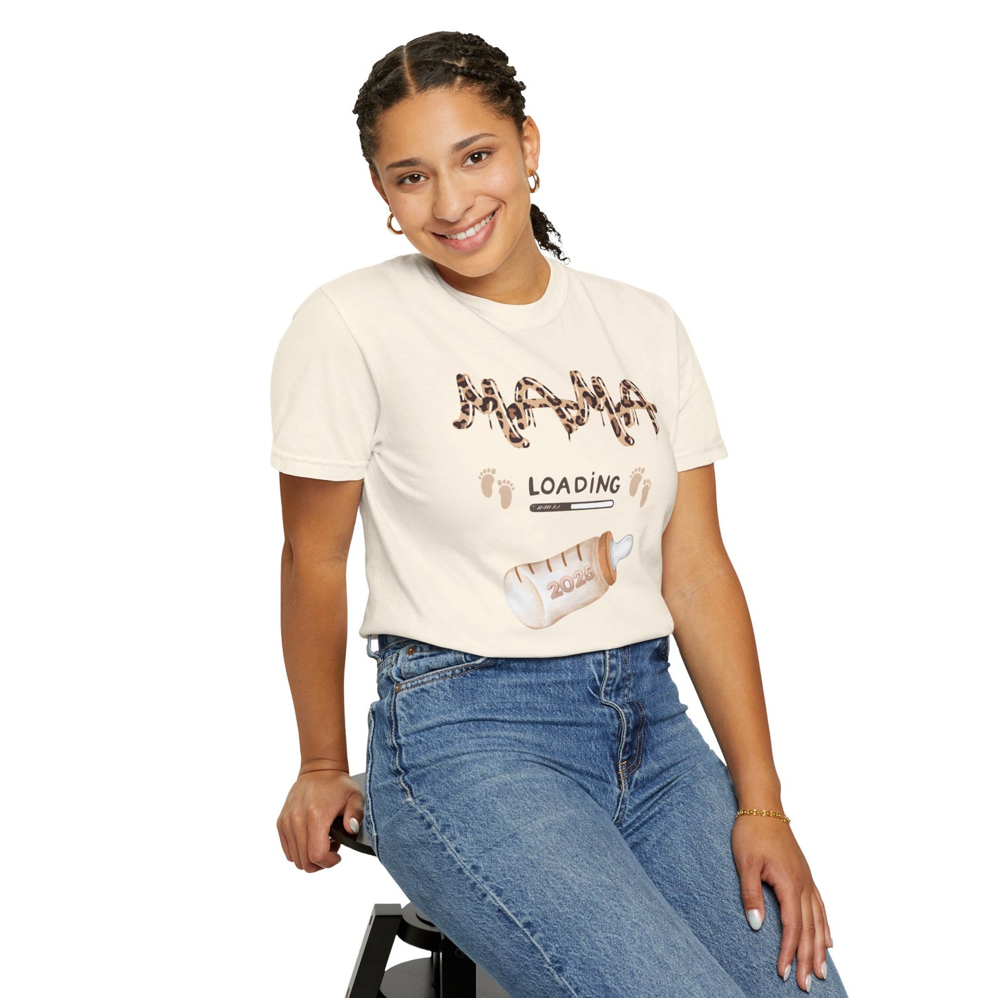 Mama Loading Garment-Dyed T-shirt | Expecting Mother Gift