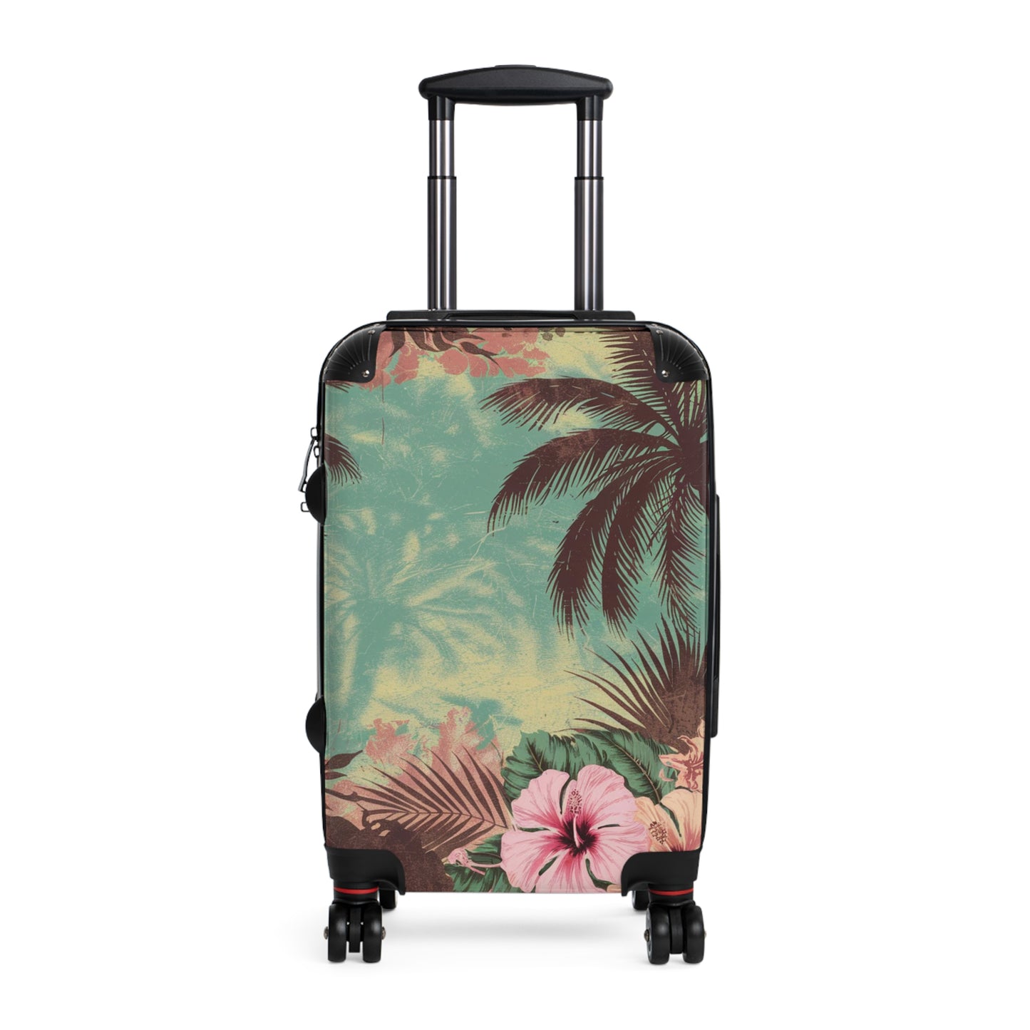 Tropical Floral Suitcase, Vacation Luggage, Travel Bag, Summer Trip Essentials, Beach Getaway Gear, Adventure Carry-On