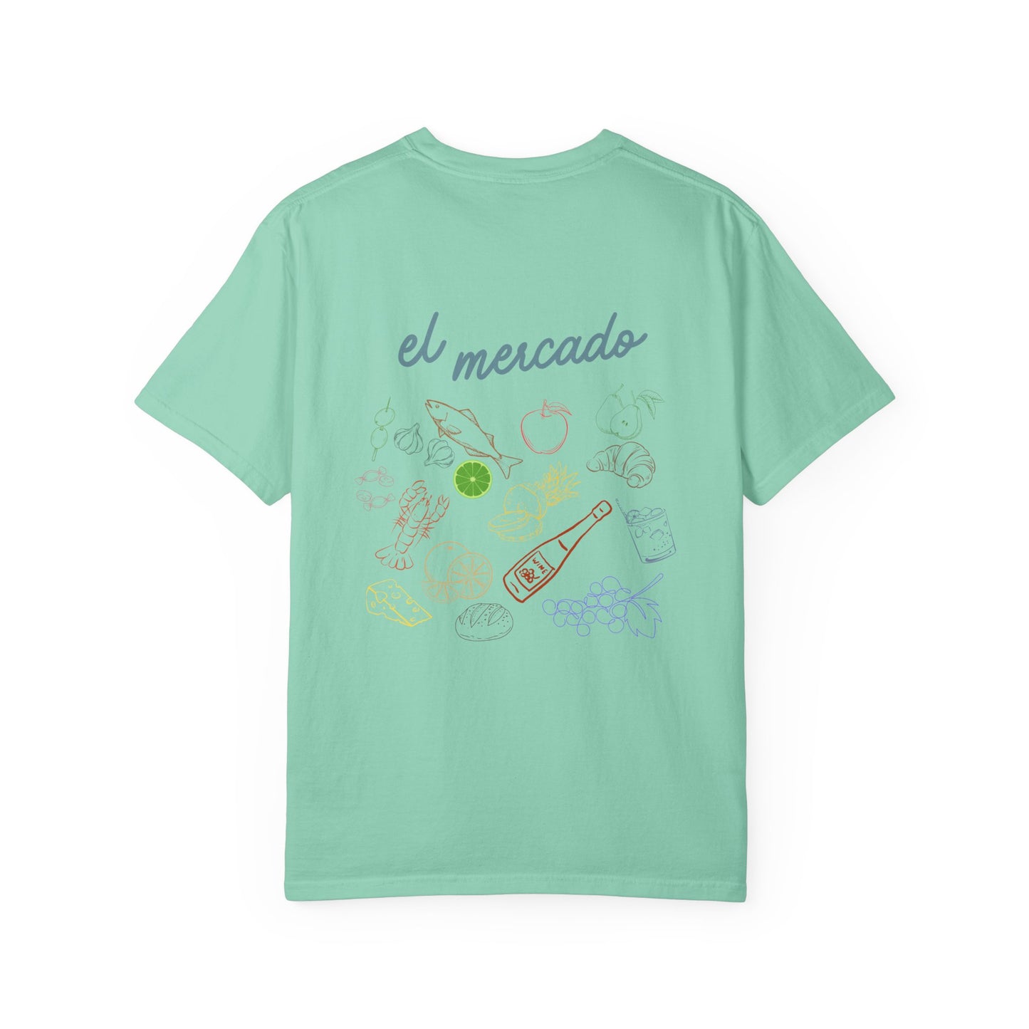 Whimsical Foodie T-Shirt - 'El Mercado' Graphic Design