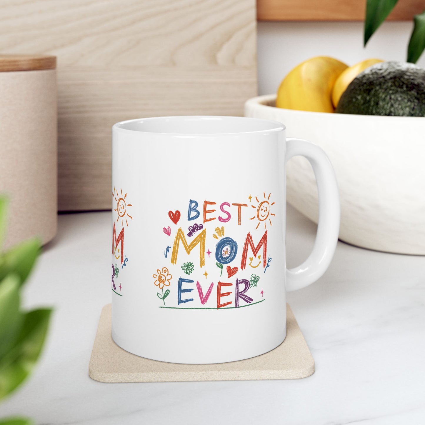 Best Mom Ever Ceramic Mug - Heartfelt Gift for Mother's Day, 11oz & 15oz