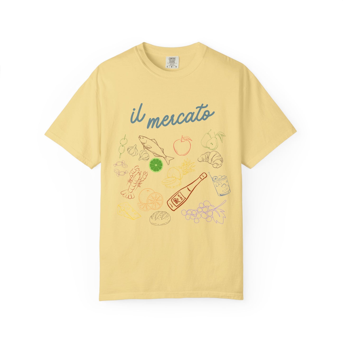 Il Mercato Garment-Dyed T-Shirt - Casual Foodie Tee