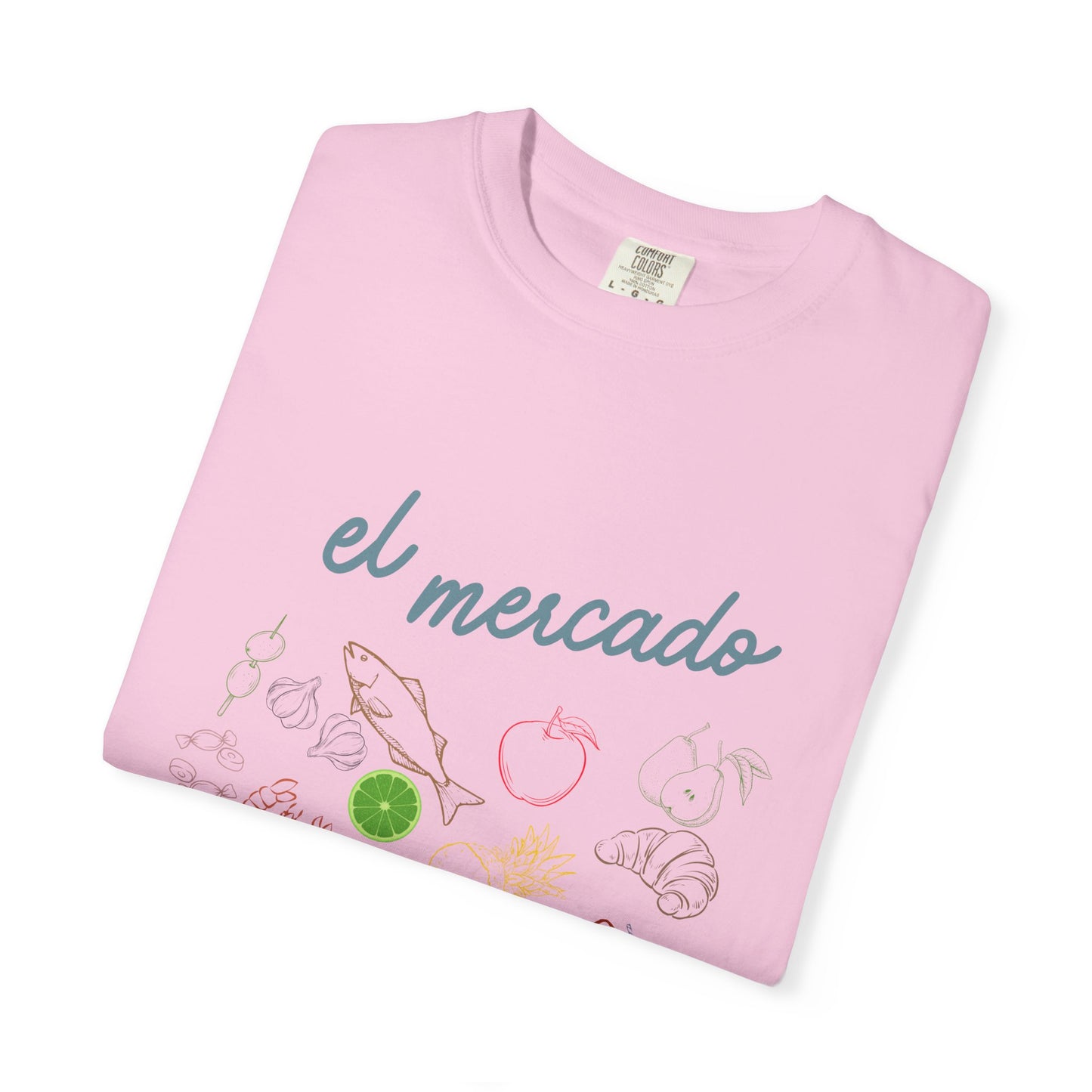 Whimsical Foodie T-Shirt - 'El Mercado' Graphic Design