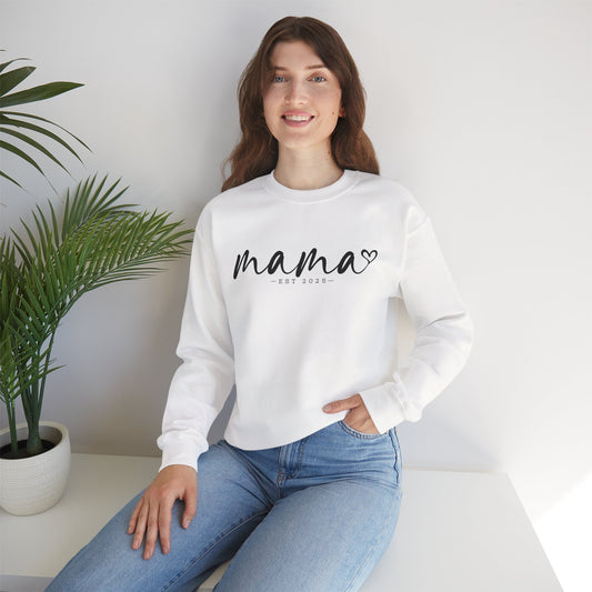 Mama Love Crewneck Sweatshirt - Heavy Blend, EST 2023, Perfect for Mother's Day and Everyday Comfort / Customisable