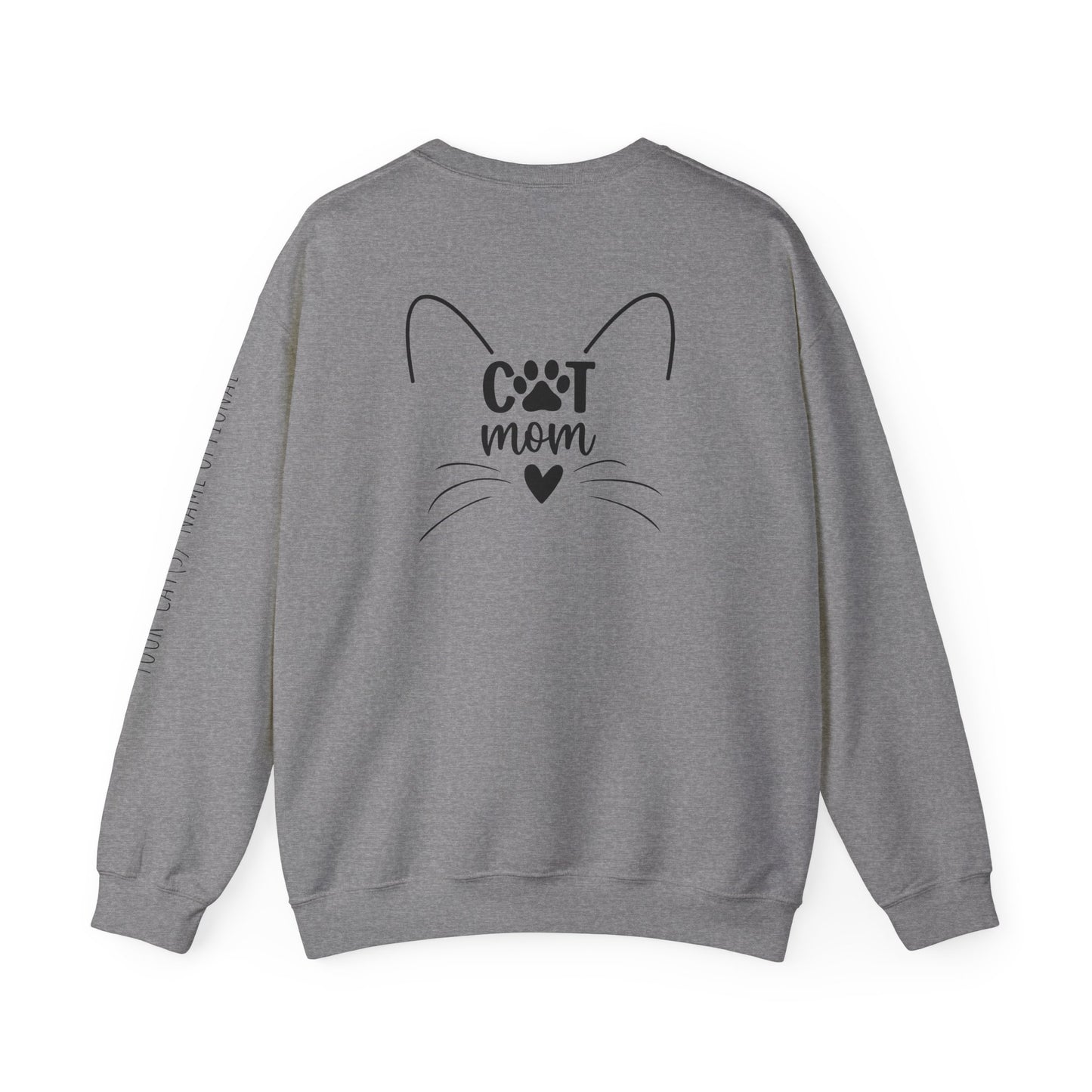 Funny Cat Mom Sweatshirt – “Hang On, Let Me Overthing This”, Personalized Cat Name Sleeve | Cozy Women’s Crewneck