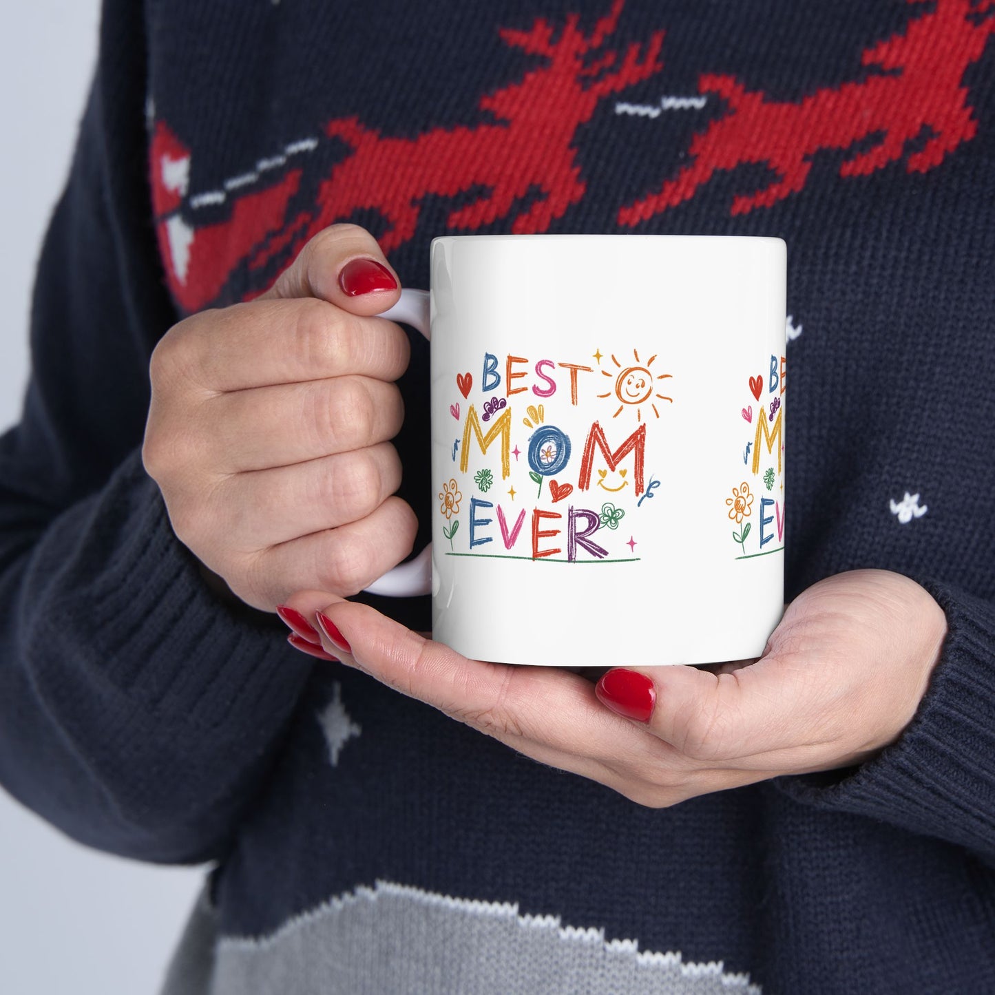 Best Mom Ever Ceramic Mug - Heartfelt Gift for Mother's Day, 11oz & 15oz