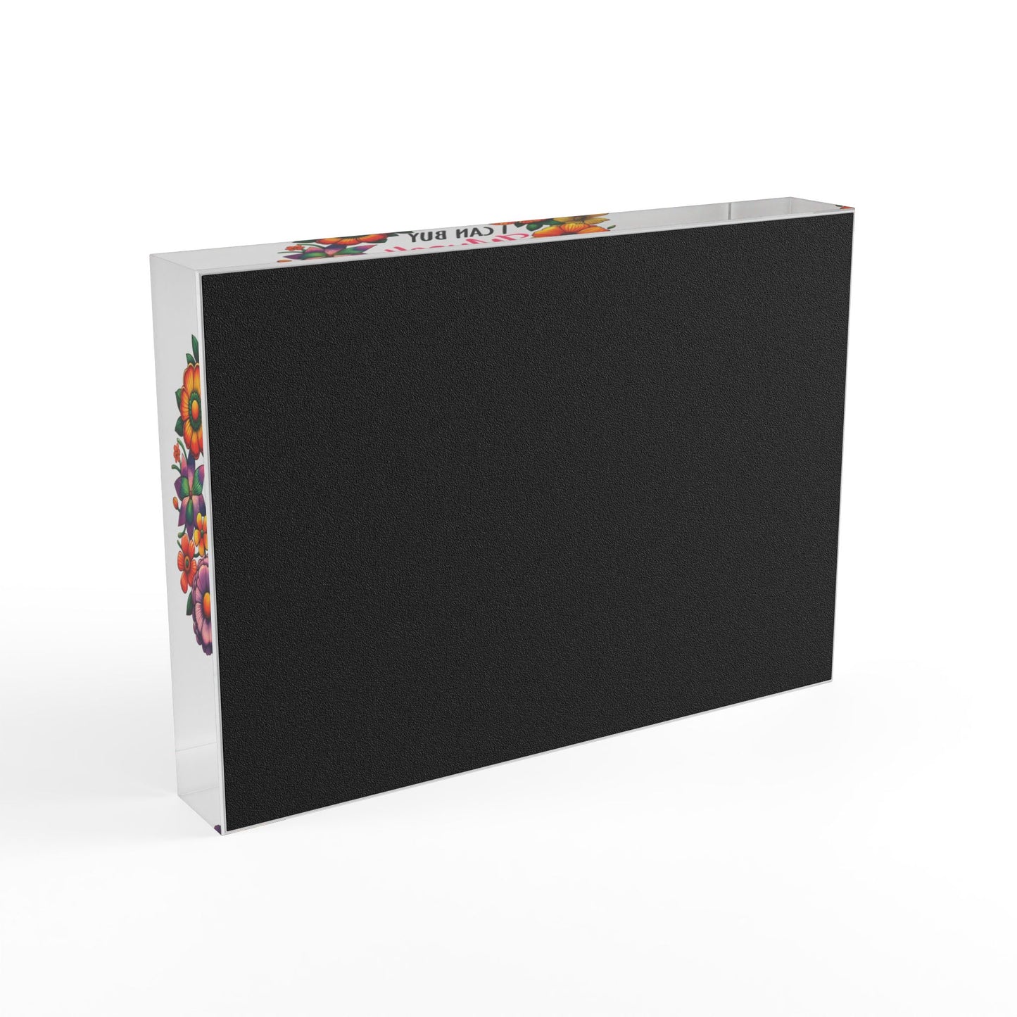 Floral Photo Block - 'I Can Buy Myself Flowers' Home Décor