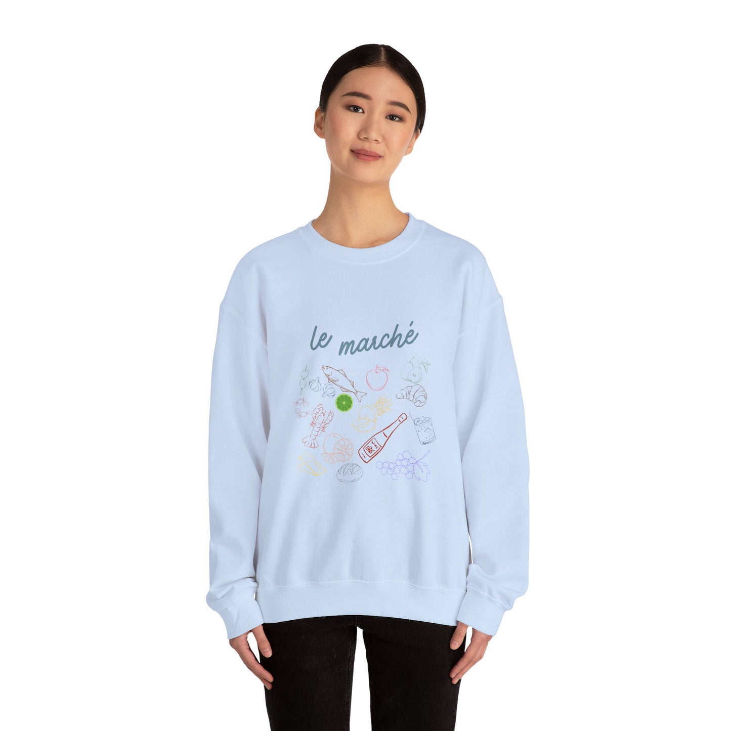 Le Marché Crewneck Sweatshirt - Cozy & Stylish for Market Lovers