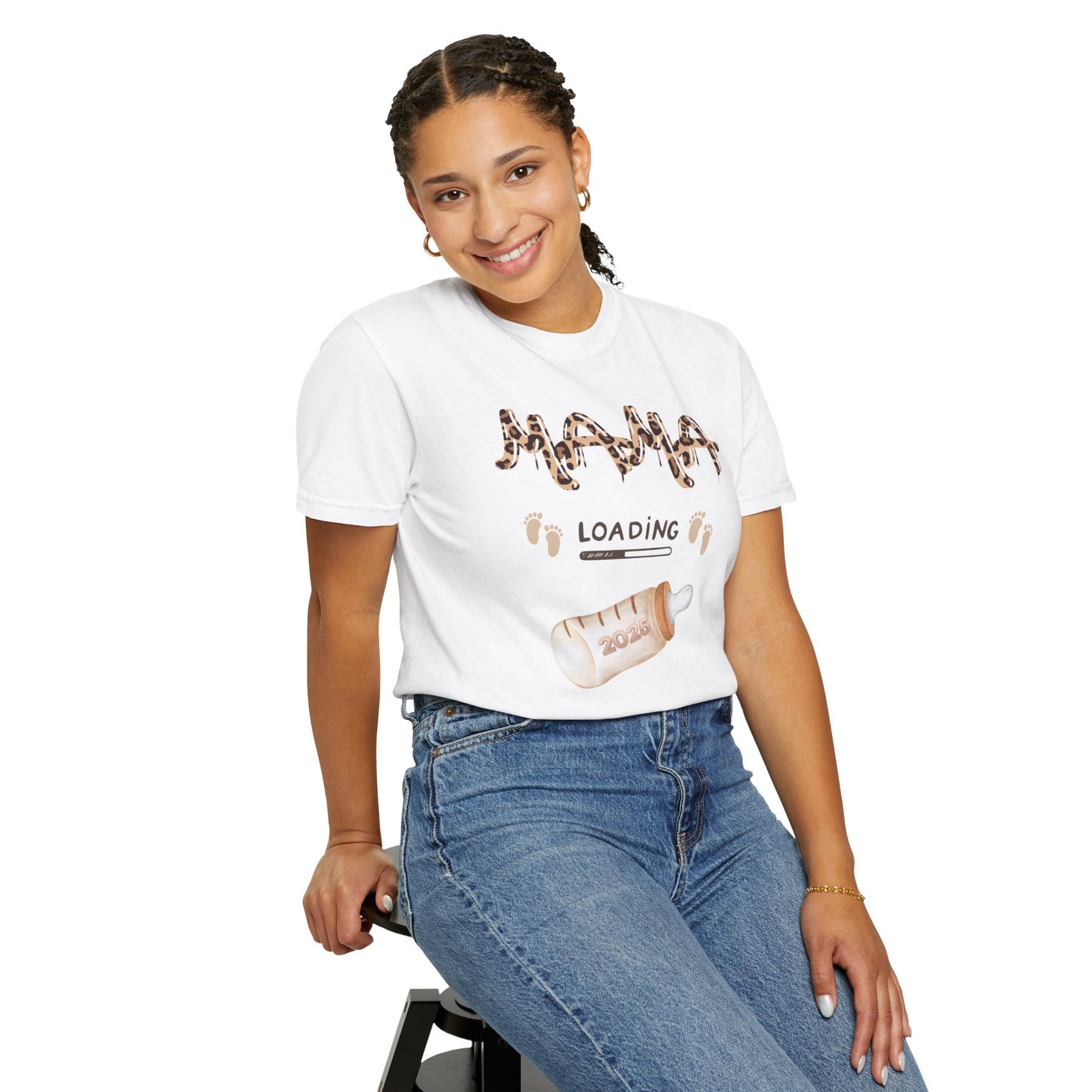 Mama Loading Garment-Dyed T-shirt | Expecting Mother Gift