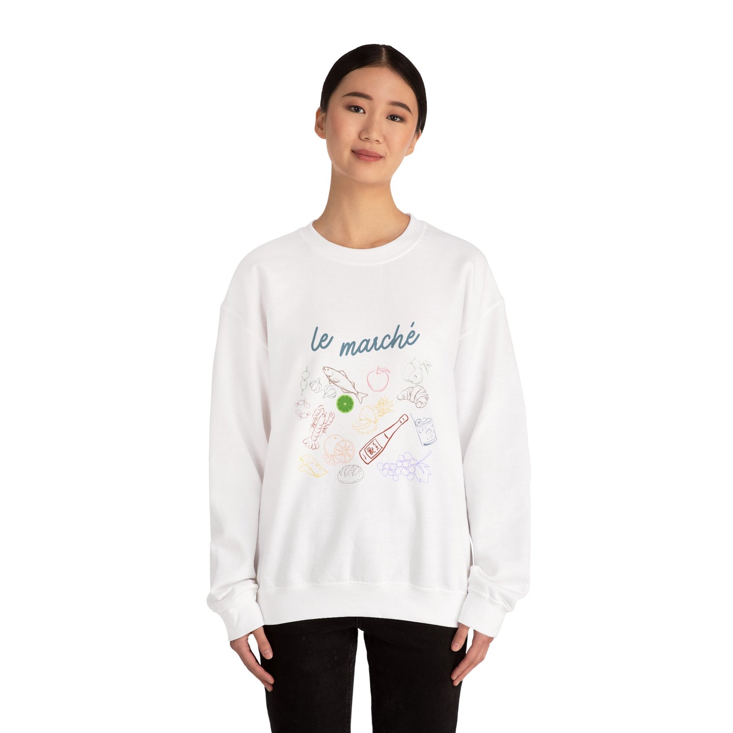 Le Marché Crewneck Sweatshirt - Cozy & Stylish for Market Lovers