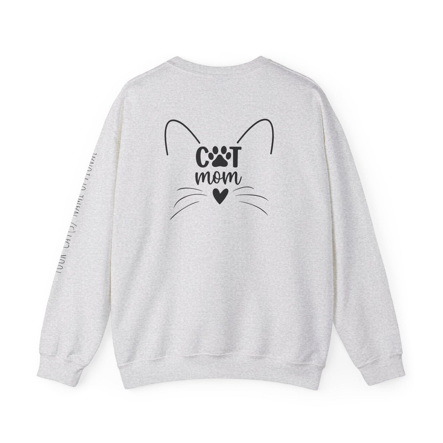 Funny Cat Mom Sweatshirt – “Hang On, Let Me Overthing This”, Personalized Cat Name Sleeve | Cozy Women’s Crewneck