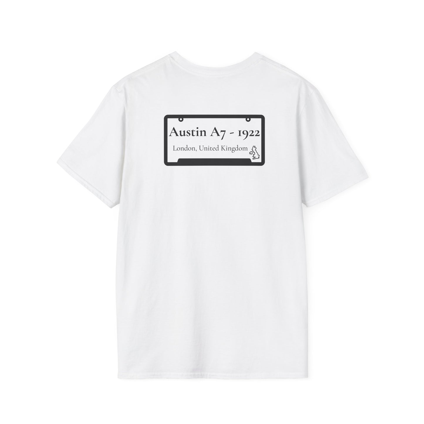 Vintage 1922 British Car-Inspired T-Shirt – Hand-Drawn Classic Auto Tee, Gift for Car Enthusiasts, Unisex Softstyle Fit