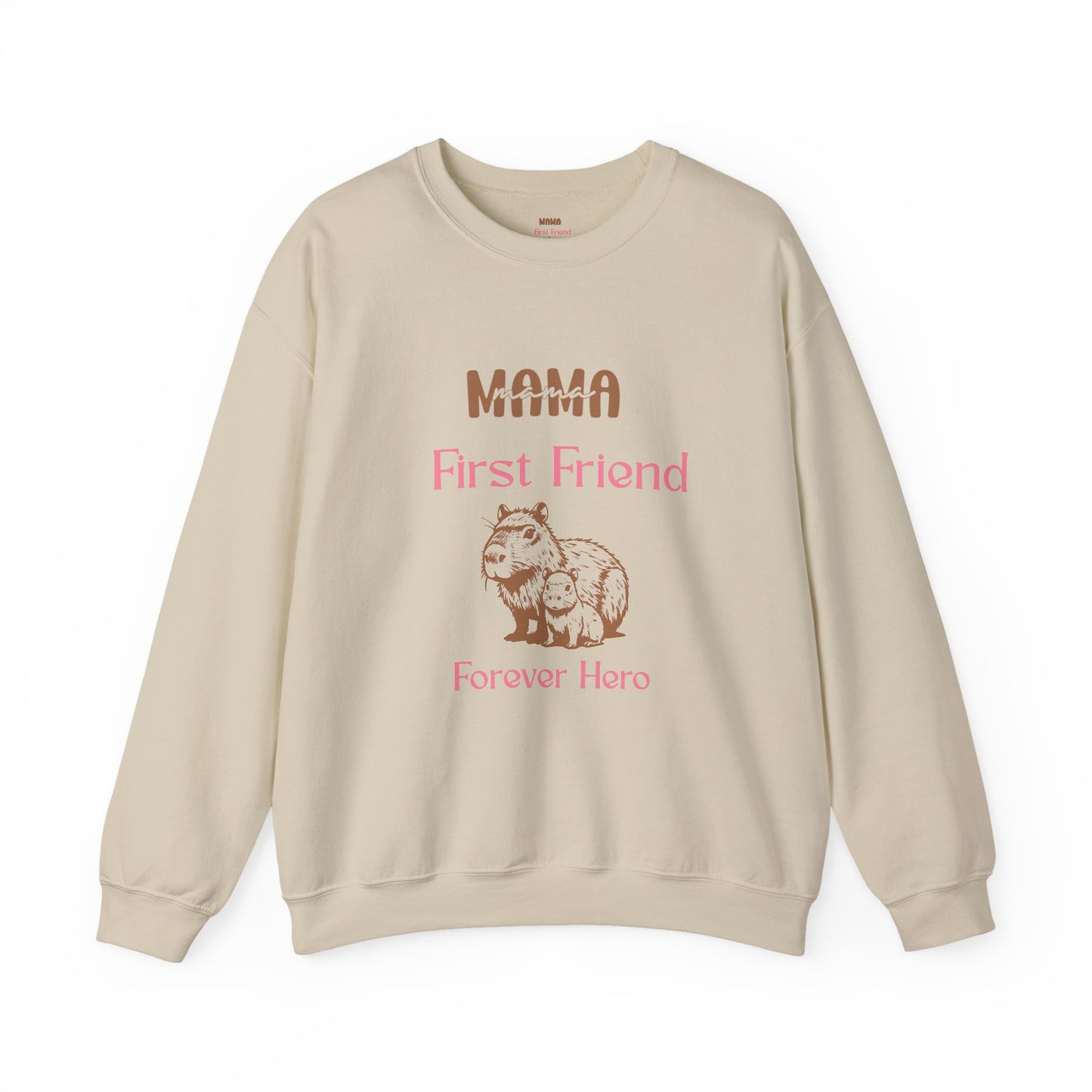 Mama's First Friend Sweatshirt – Cozy Gift for Moms, Baby Shower, Mother's Day, Family Celebration, Cute Gift Idea